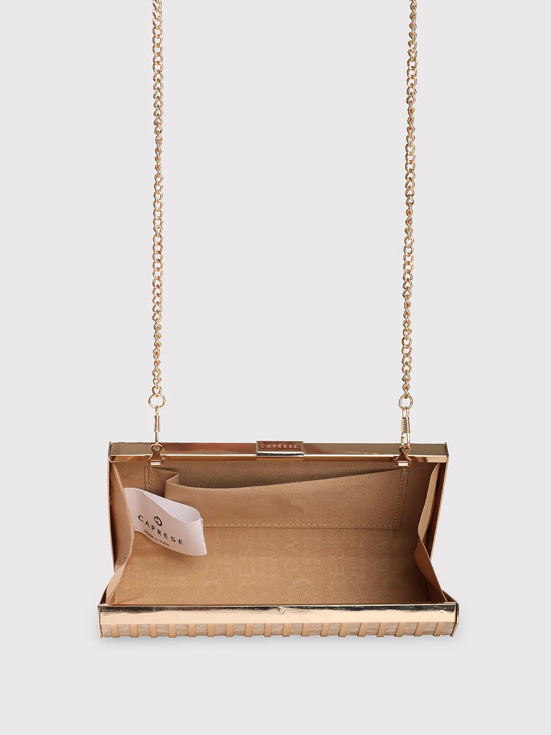 Caprese Party Carly Small Beige Clutch - Image 10