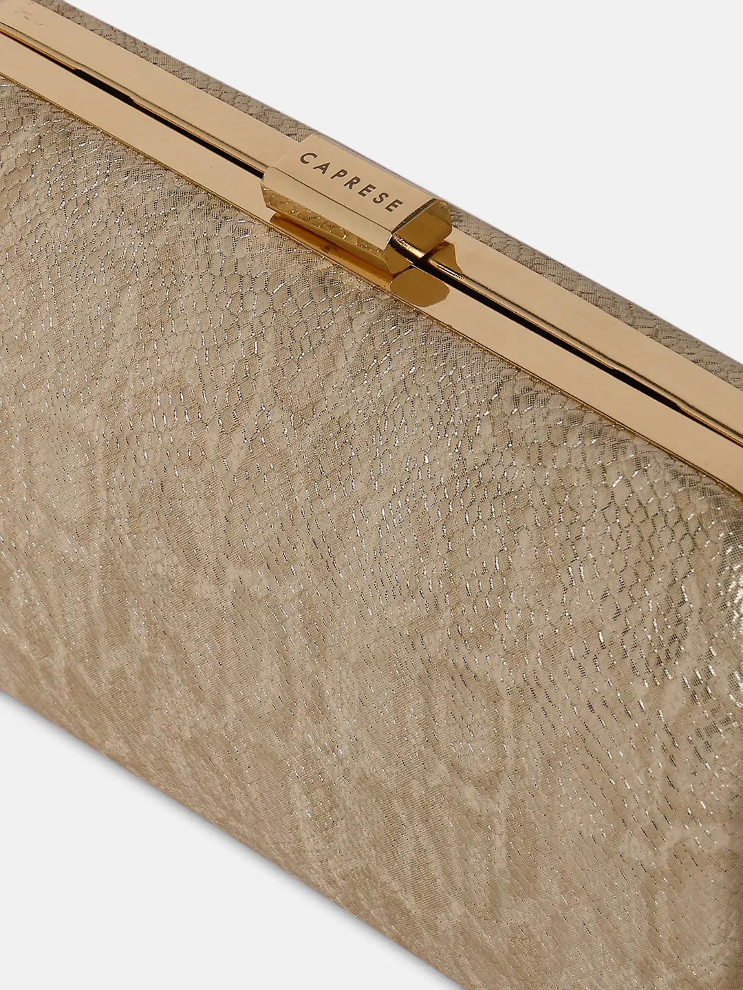 Caprese Party Teirra Medium Beige Clutch - Image 7