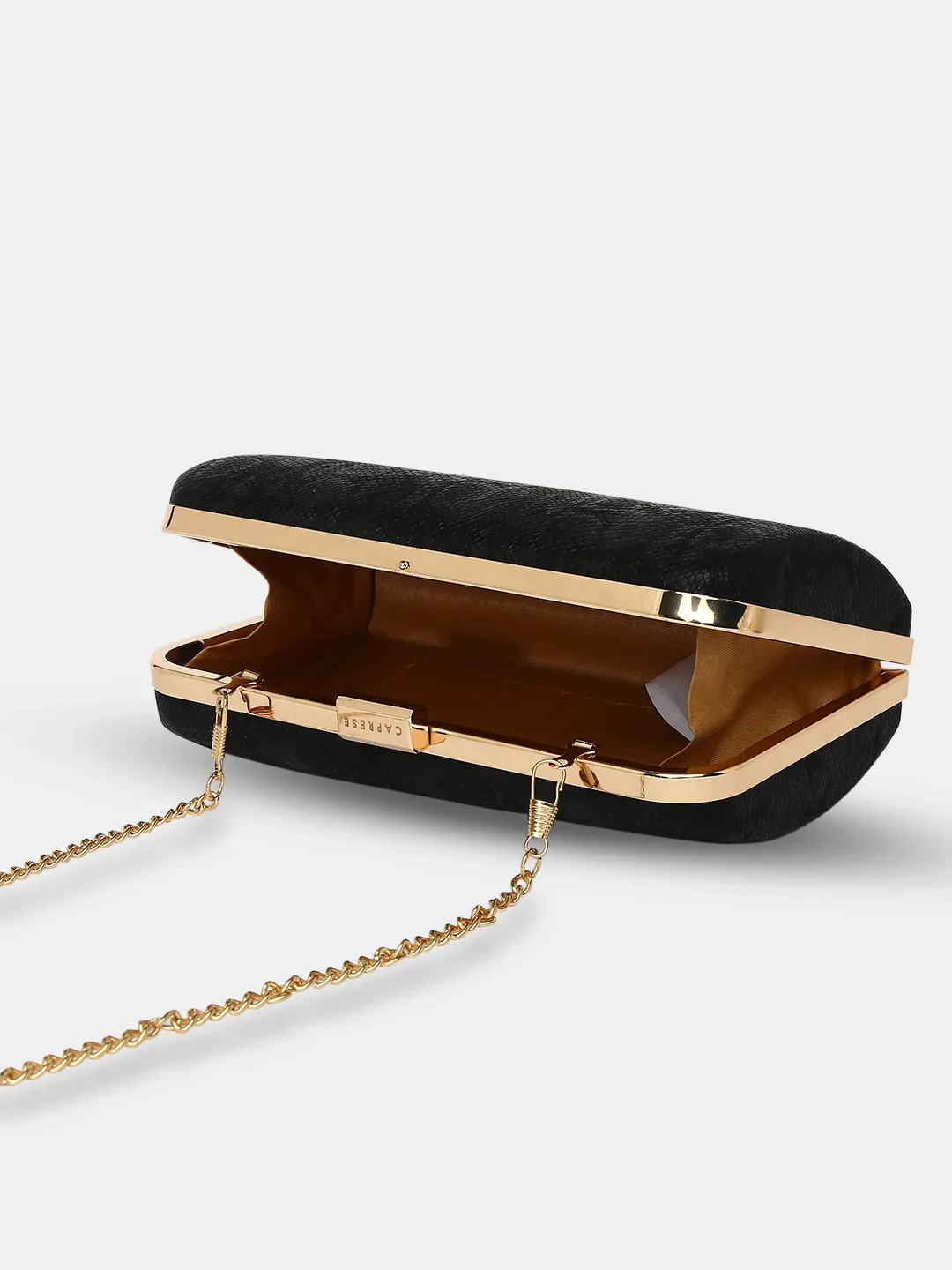 Caprese Party Teirra Medium Black Clutch - Image 9