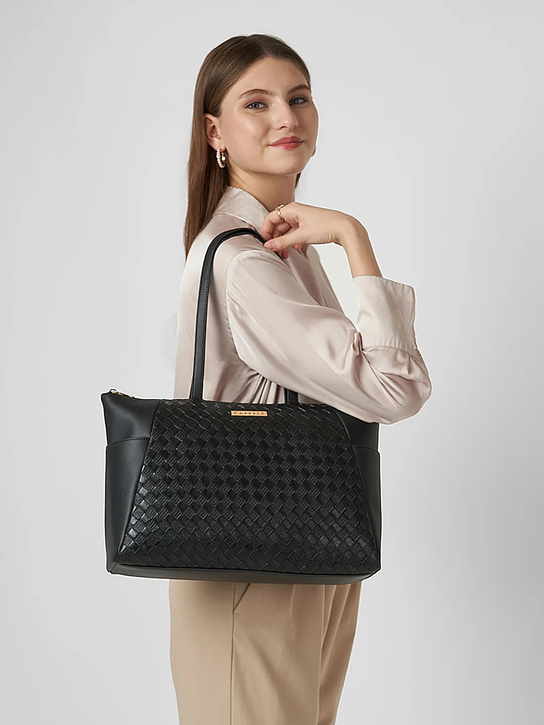 Caprese Patricia Large Black Laptop Bag - Image 2