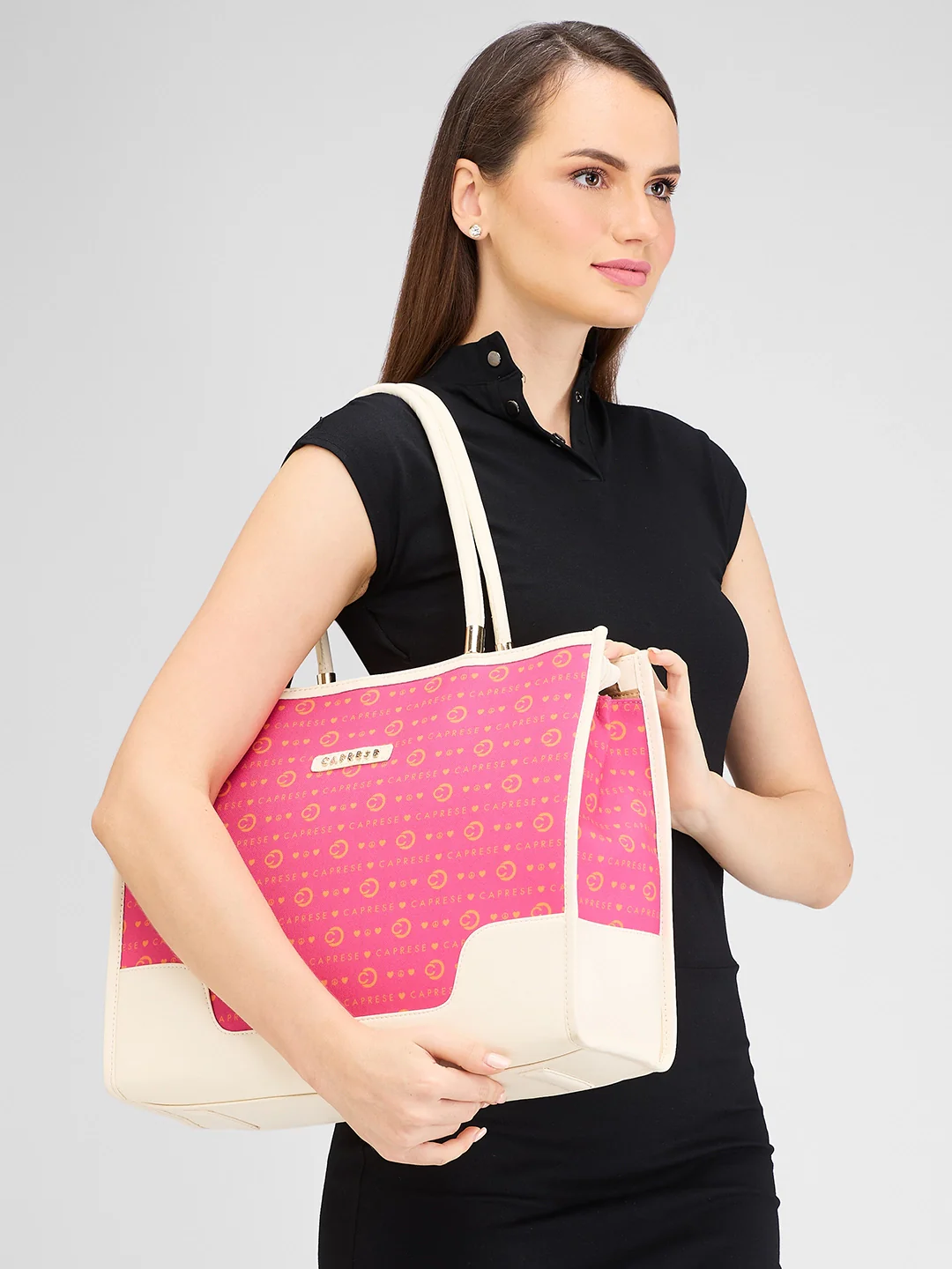 Caprese Peace Large Pink Yarrow Tote Bag - Image 12