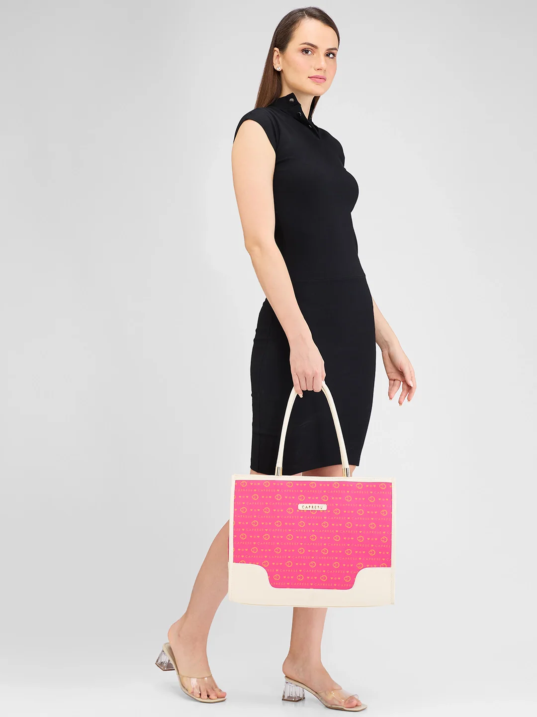 Caprese Peace Large Pink Yarrow Tote Bag - Image 2