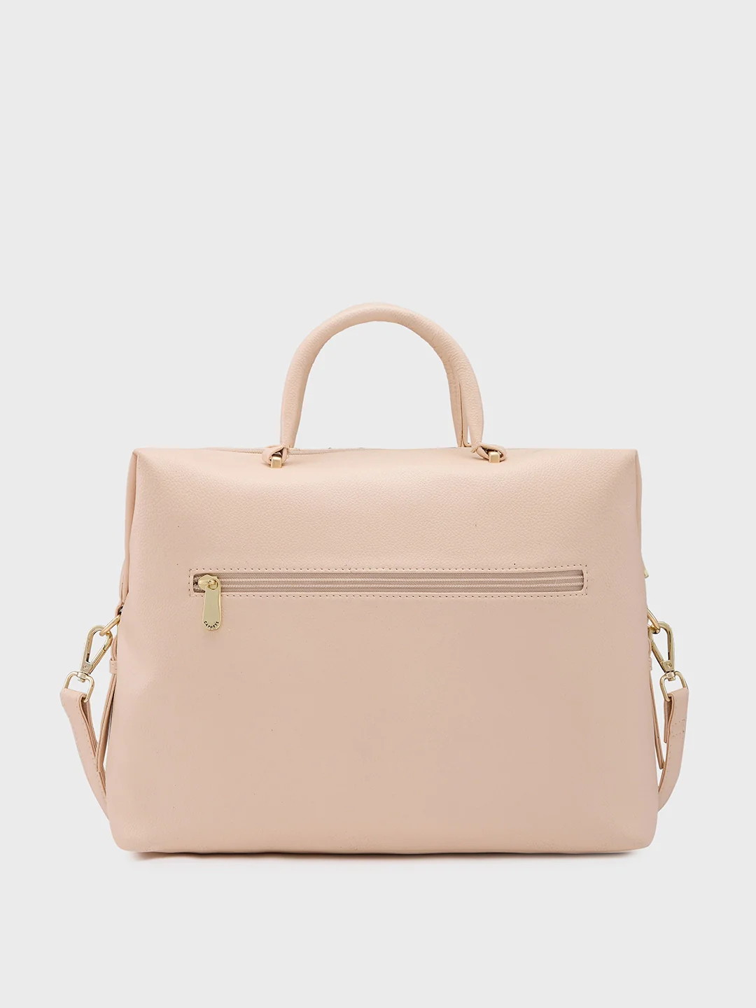Caprese Peach Medium Beige Satchel Bag - Image 3