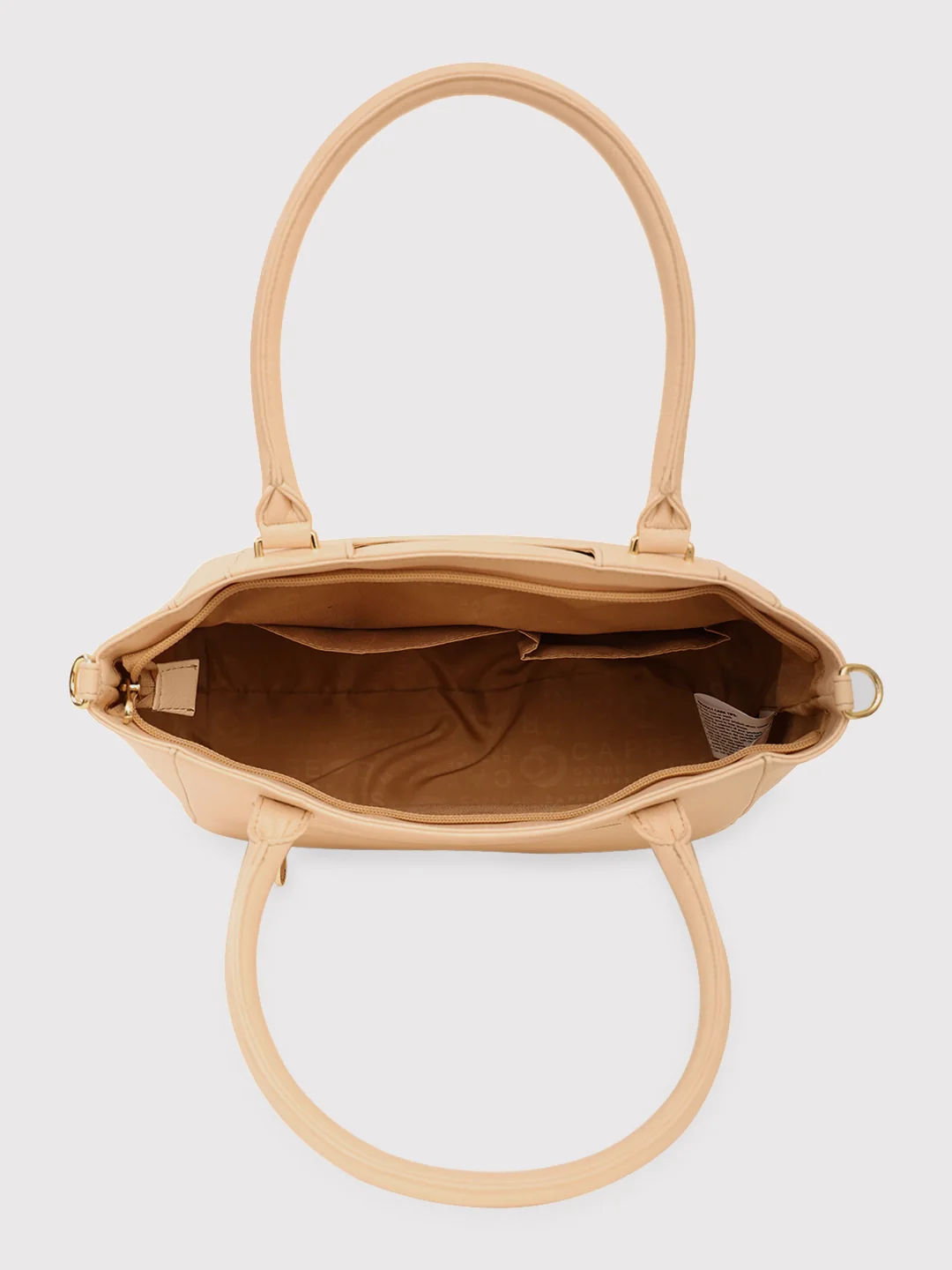 Caprese Peach Medium Beige Tote Bag - Image 10