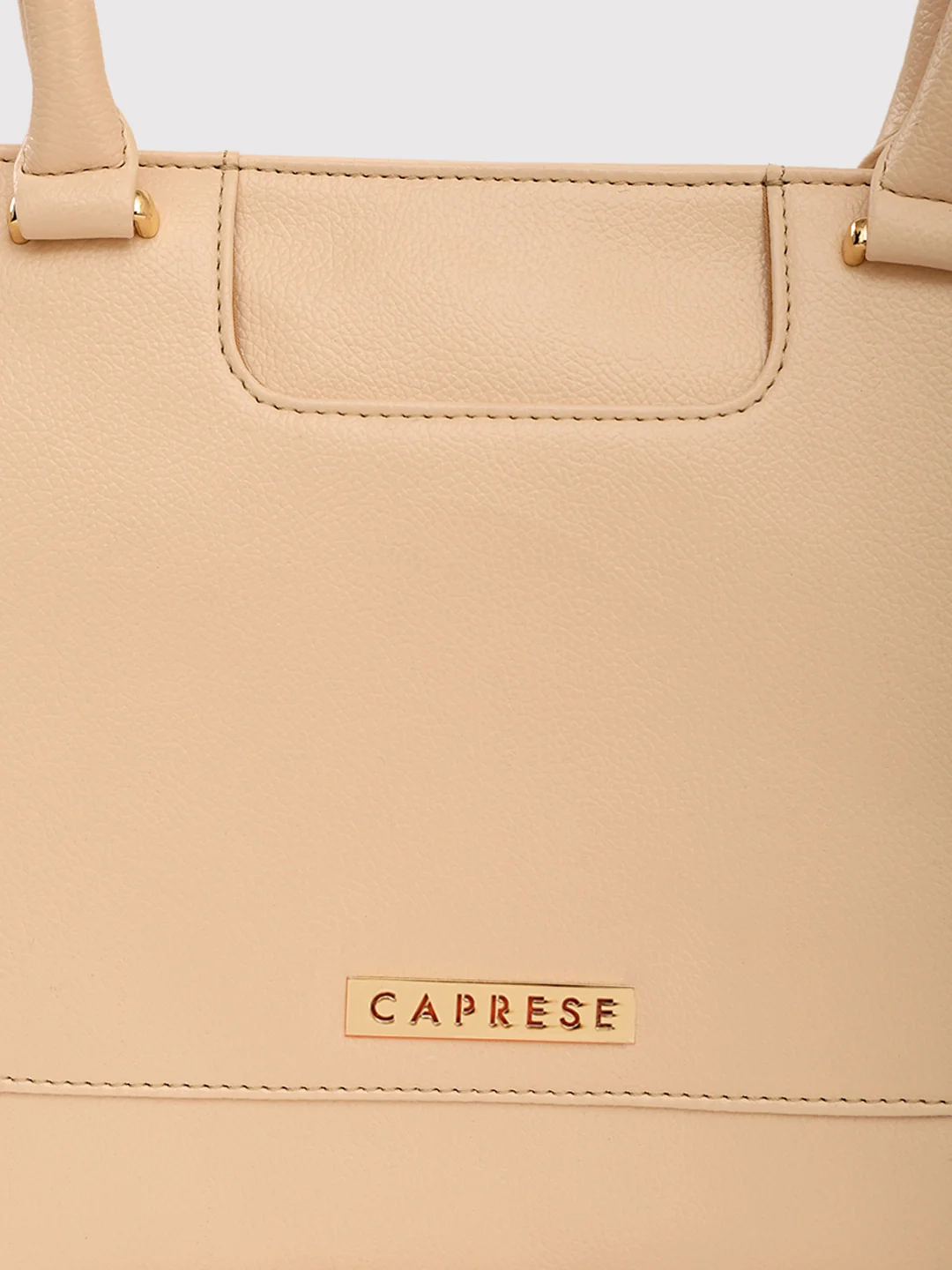 Caprese Peach Medium Beige Tote Bag - Image 4