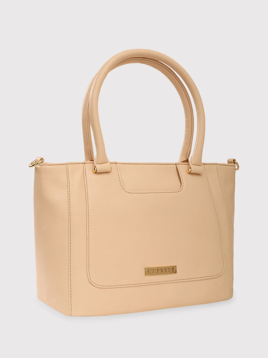 Caprese Peach Medium Beige Tote Bag - Image 6