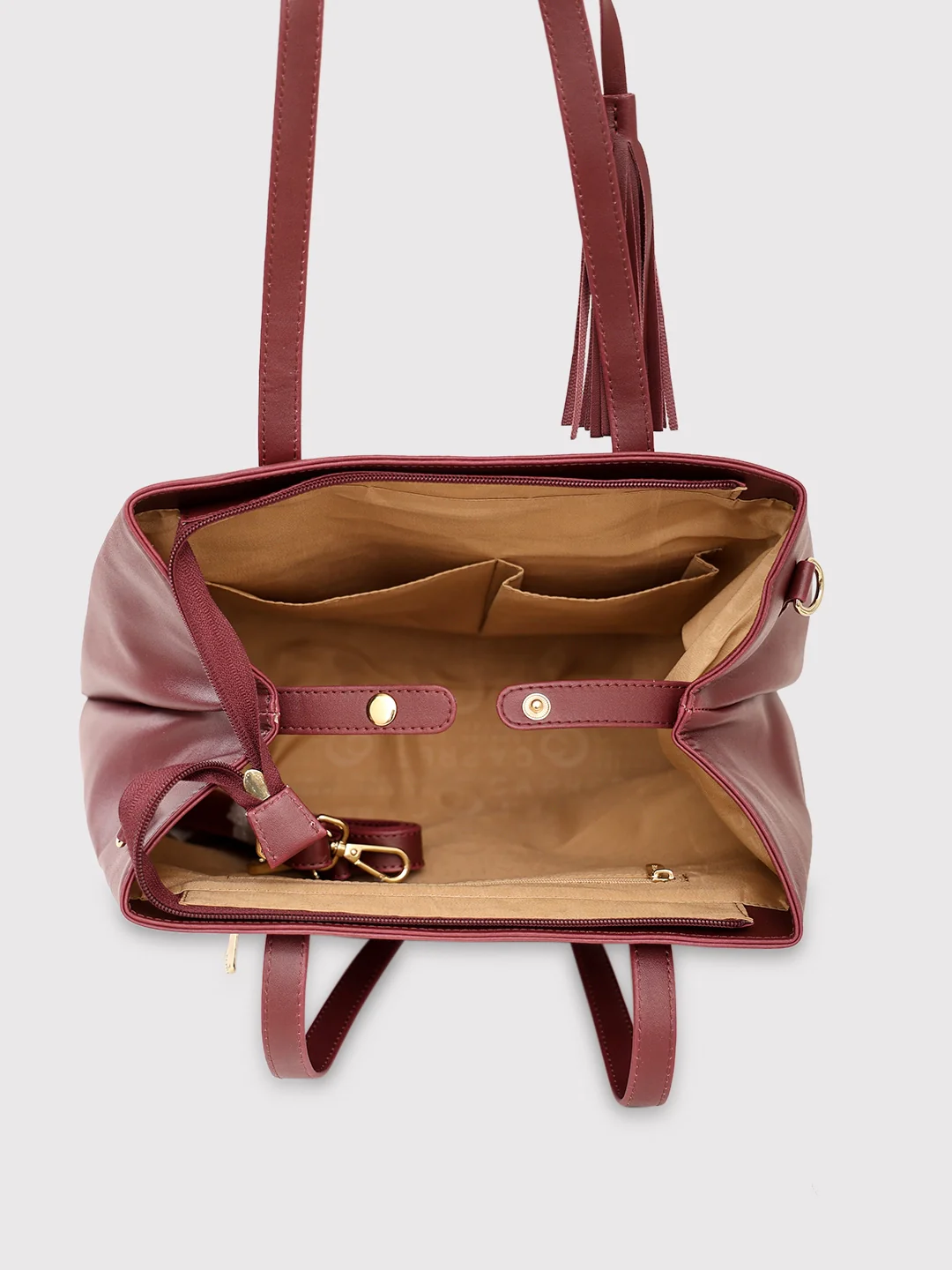 Caprese Pearl Medium Grape Tote Bag - Image 8