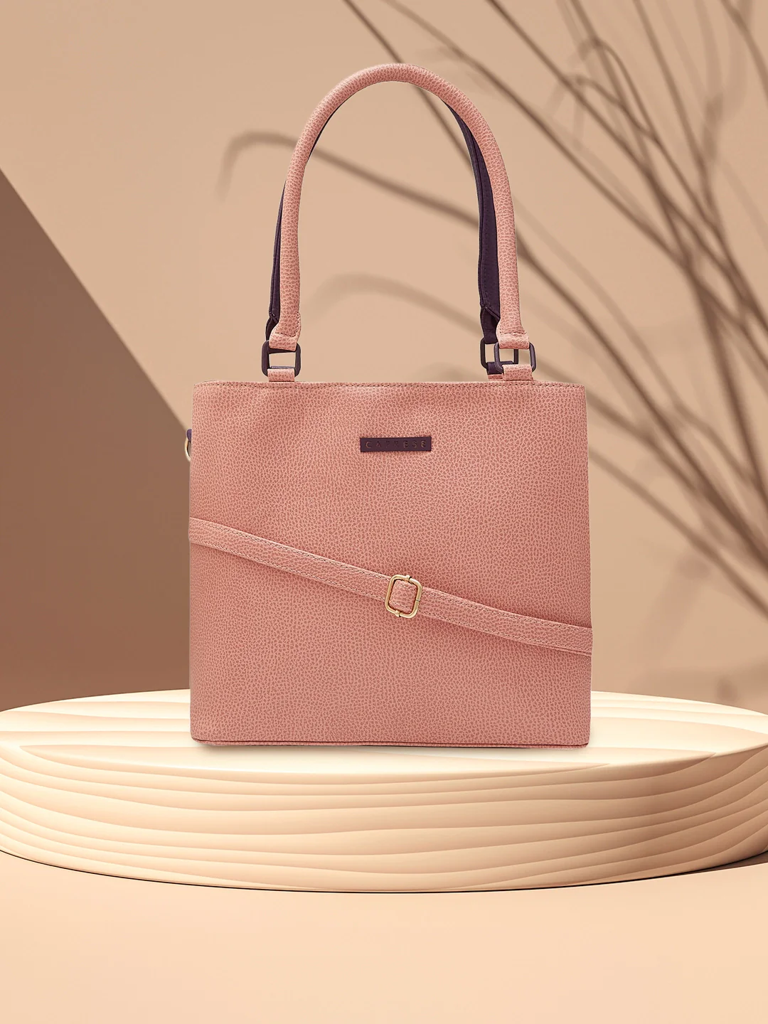 Caprese Pebble Medium Blush Grape Tote Bag - Image 2
