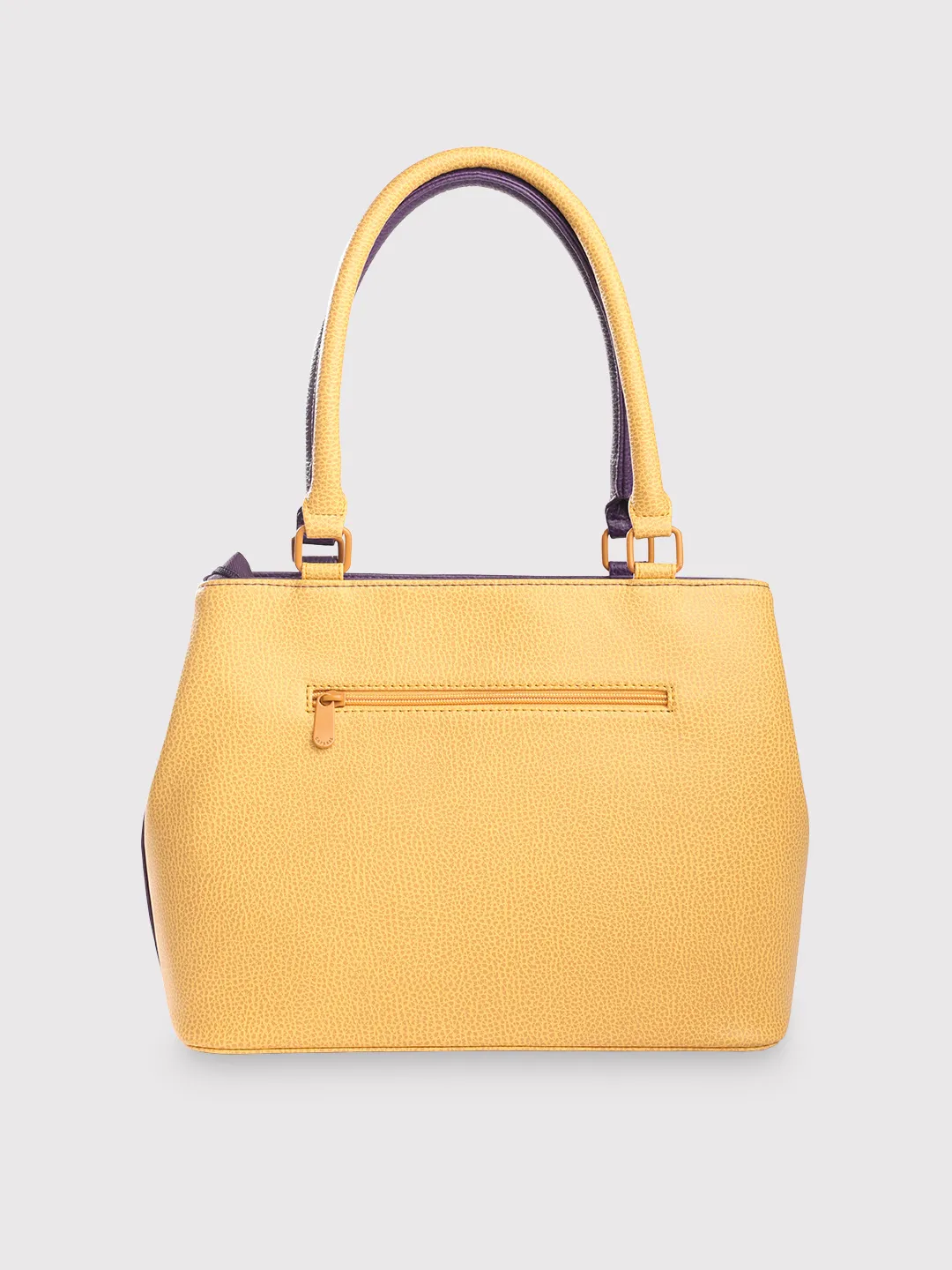 Caprese Pebble Medium Grape Yellow Tote Bag - Image 7
