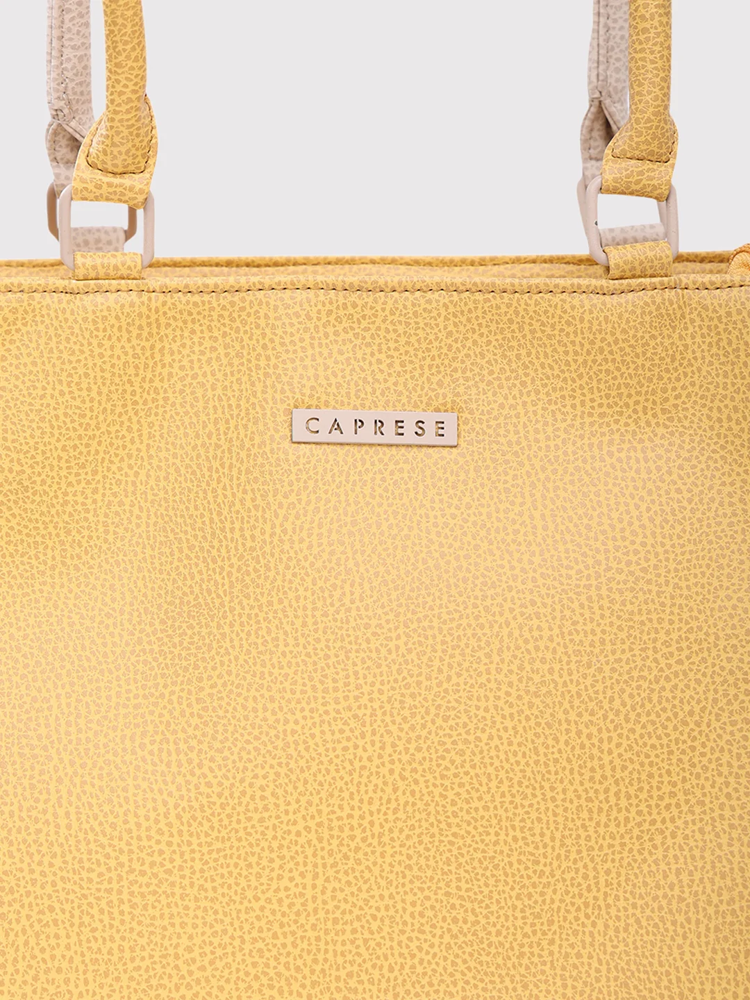 Caprese Pebble Medium Yellow Beige Tote Bag - Image 2