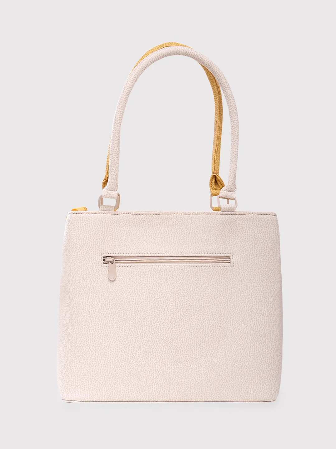 Caprese Pebble Medium Yellow Beige Tote Bag - Image 5