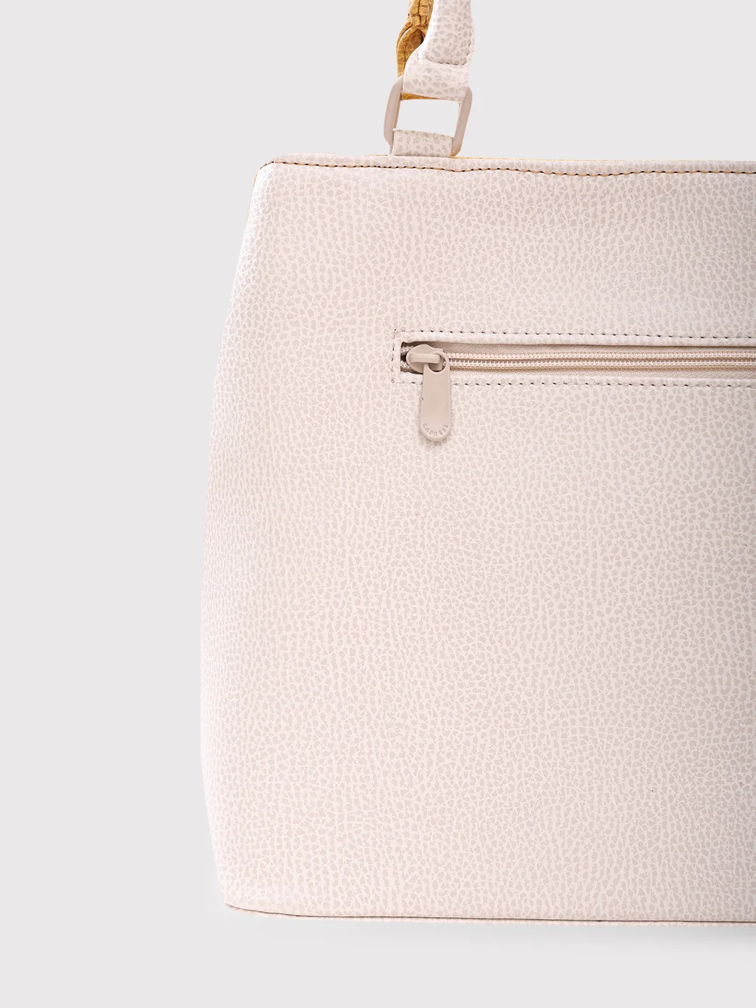 Caprese Pebble Medium Yellow Beige Tote Bag - Image 6