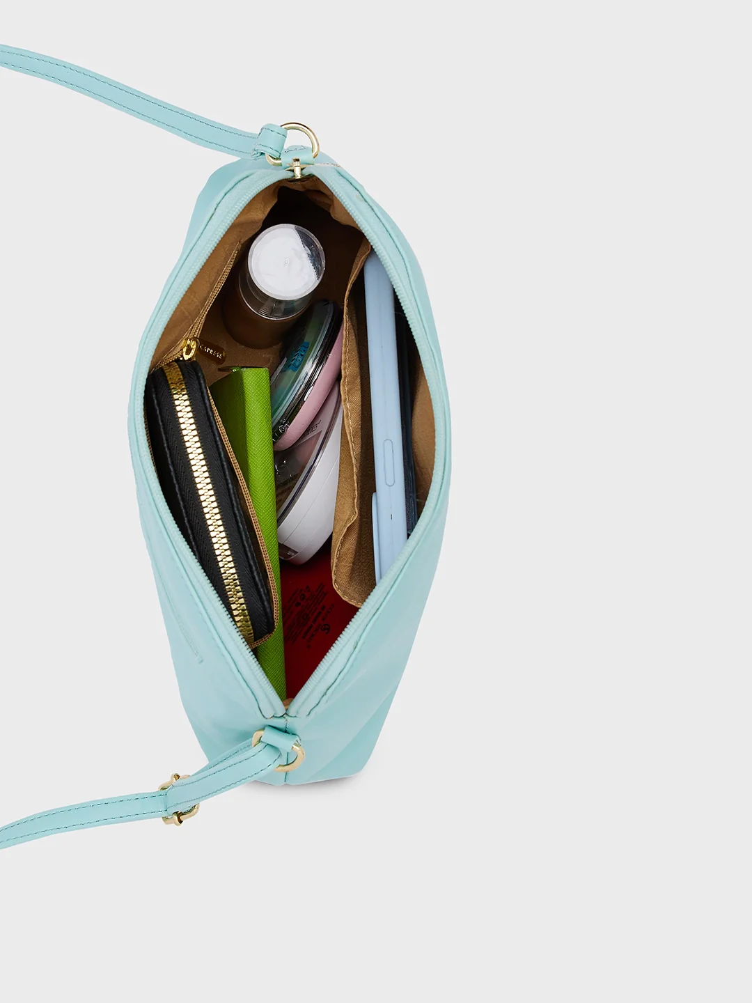 Caprese Pema Medium Aqua Sling Bag - Image 5