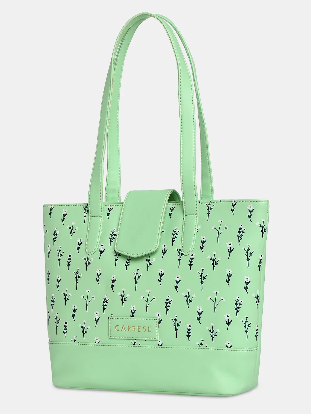 Caprese Pensa Small Green Ash Tote Bag - Image 3