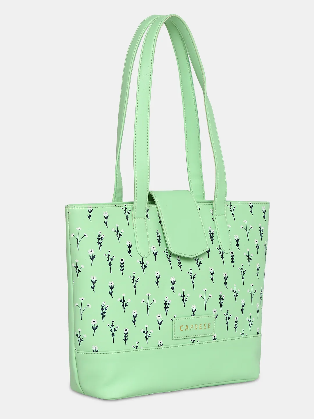 Caprese Pensa Small Green Ash Tote Bag - Image 4