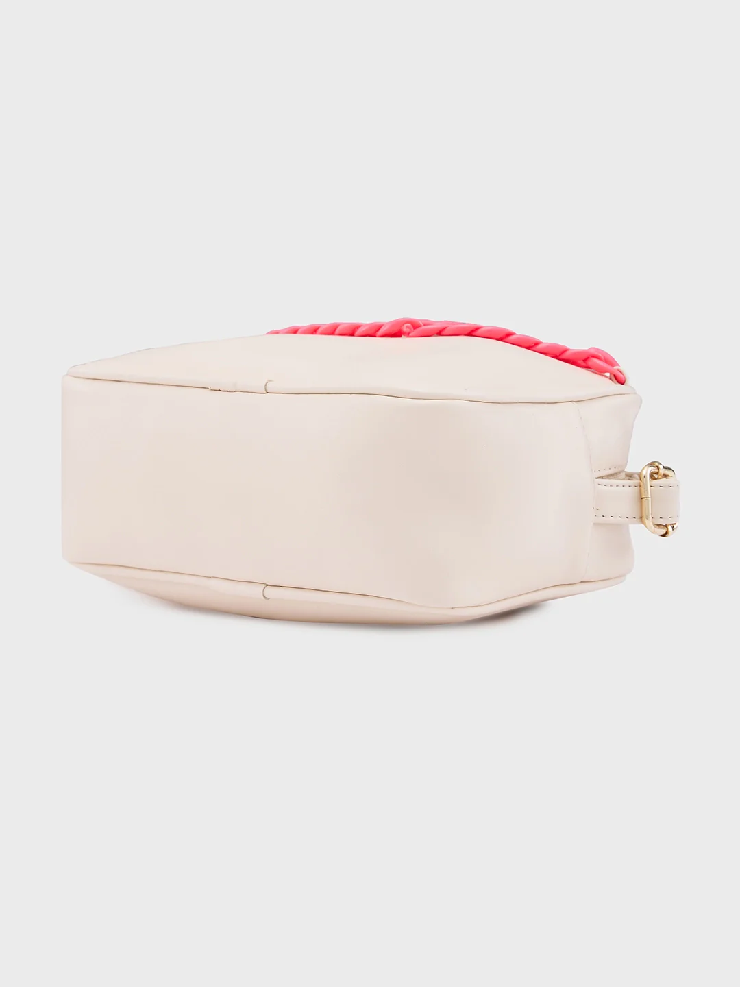 Caprese Perline Medium Beige Sling Bag - Image 5