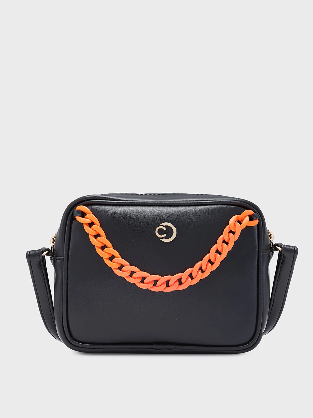 Caprese Perline Medium Black Sling Bag - Image 10