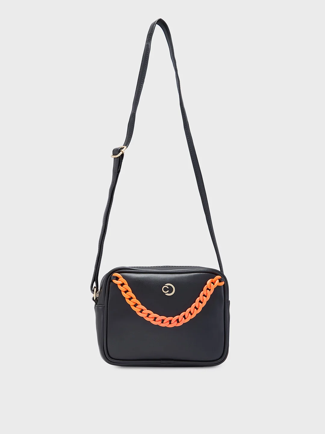 Caprese Perline Medium Black Sling Bag - Image 13