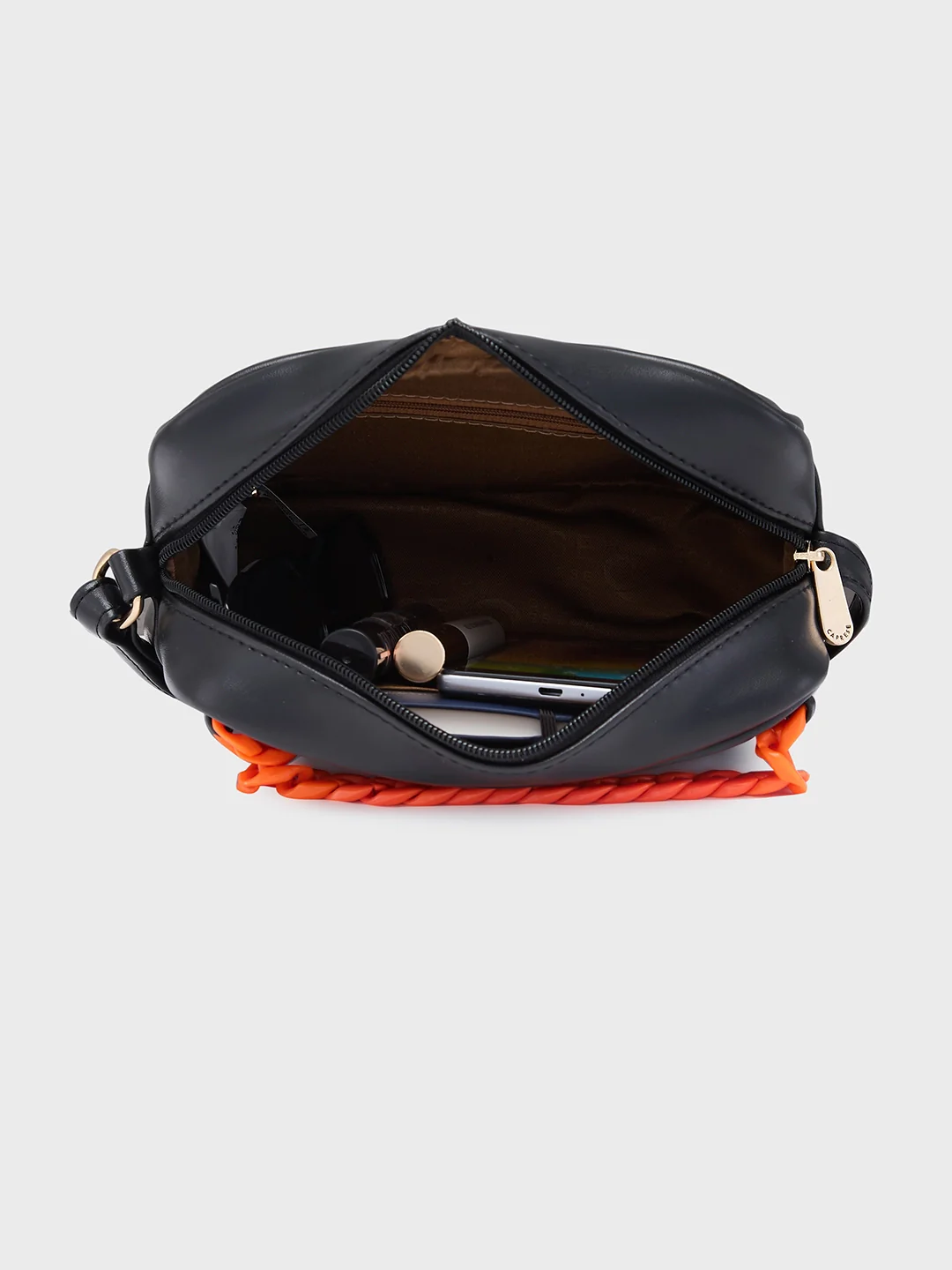 Caprese Perline Medium Black Sling Bag - Image 8