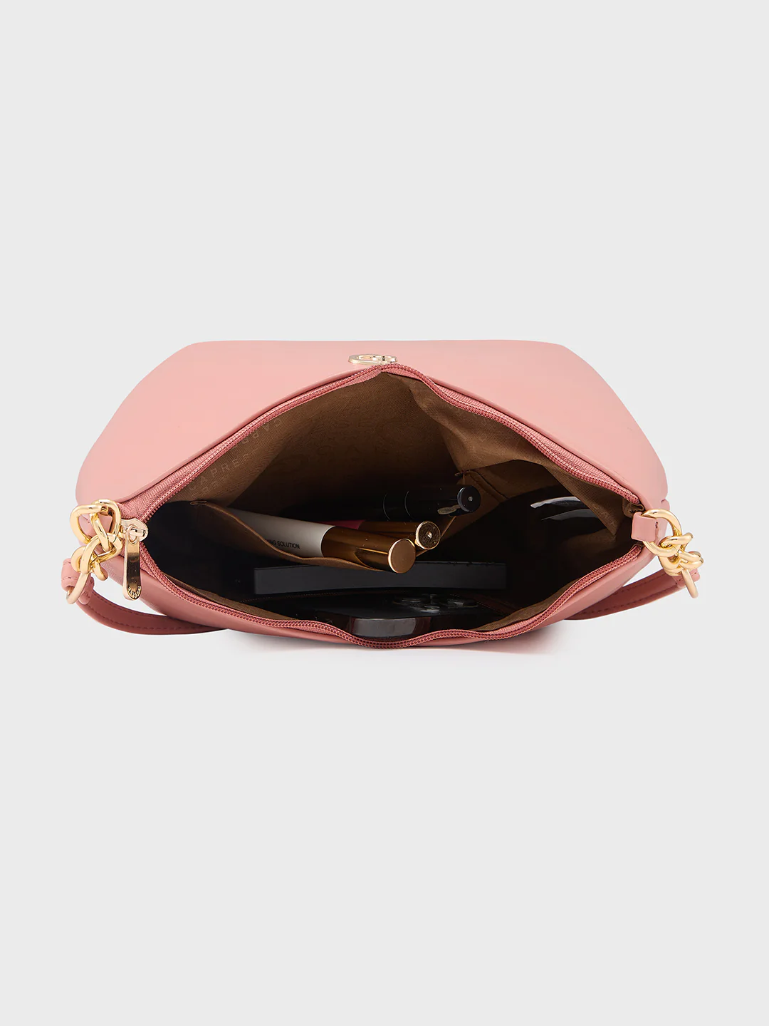Caprese Perline Medium Blush Baguatte Bag - Image 9
