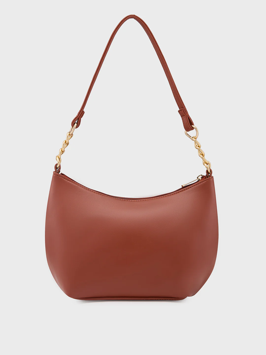 Caprese Perline Medium Tan Baguatte Bag - Image 4