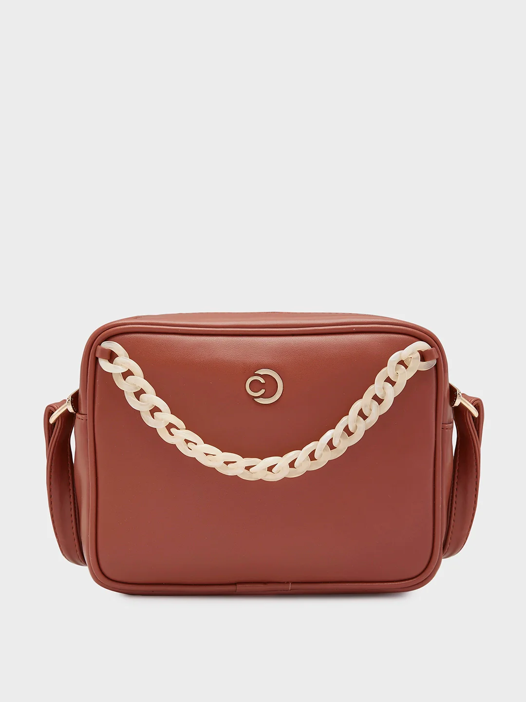 Caprese Perline Medium Tan Sling Bag