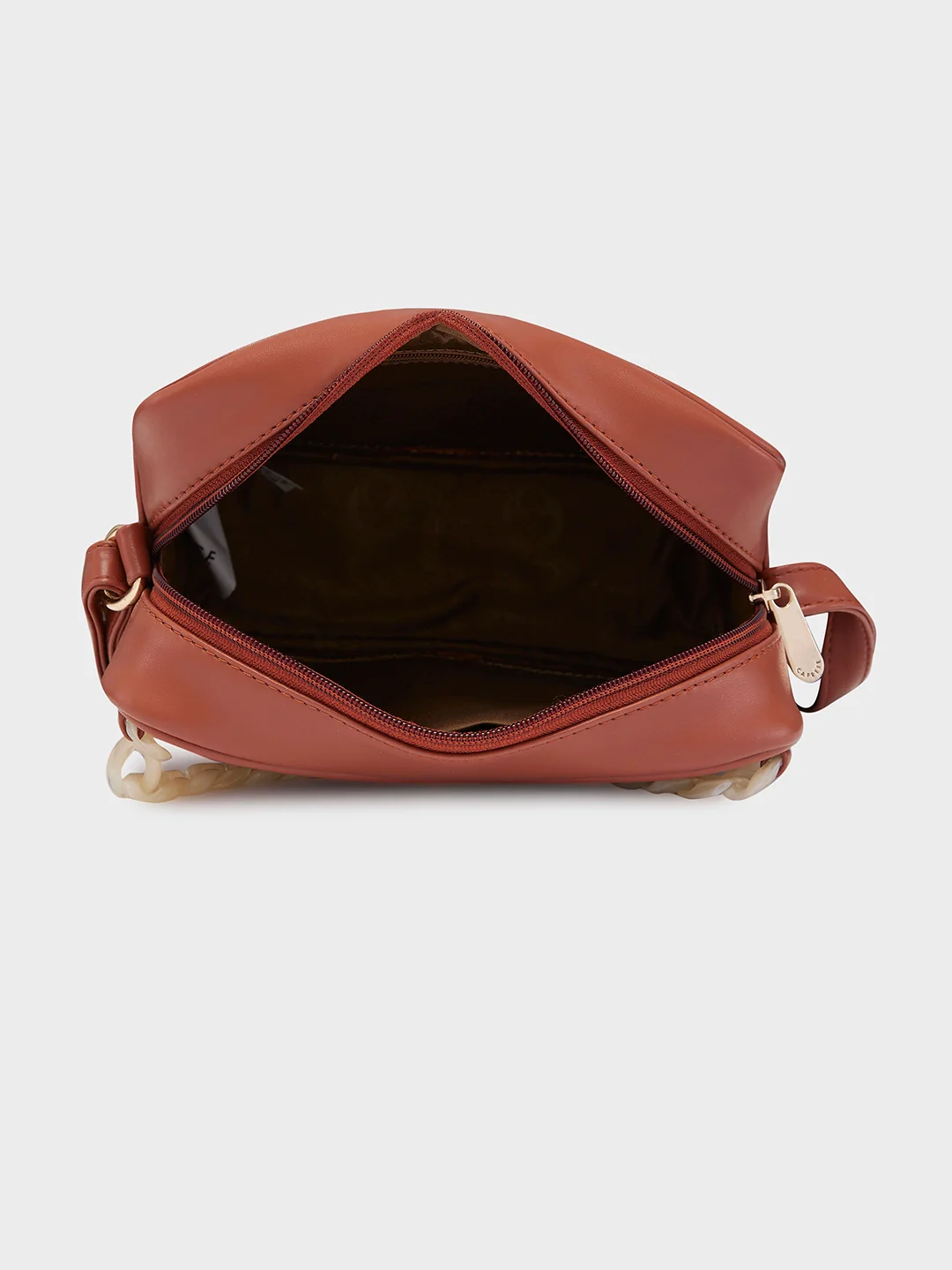 Caprese Perline Medium Tan Sling Bag - Image 9