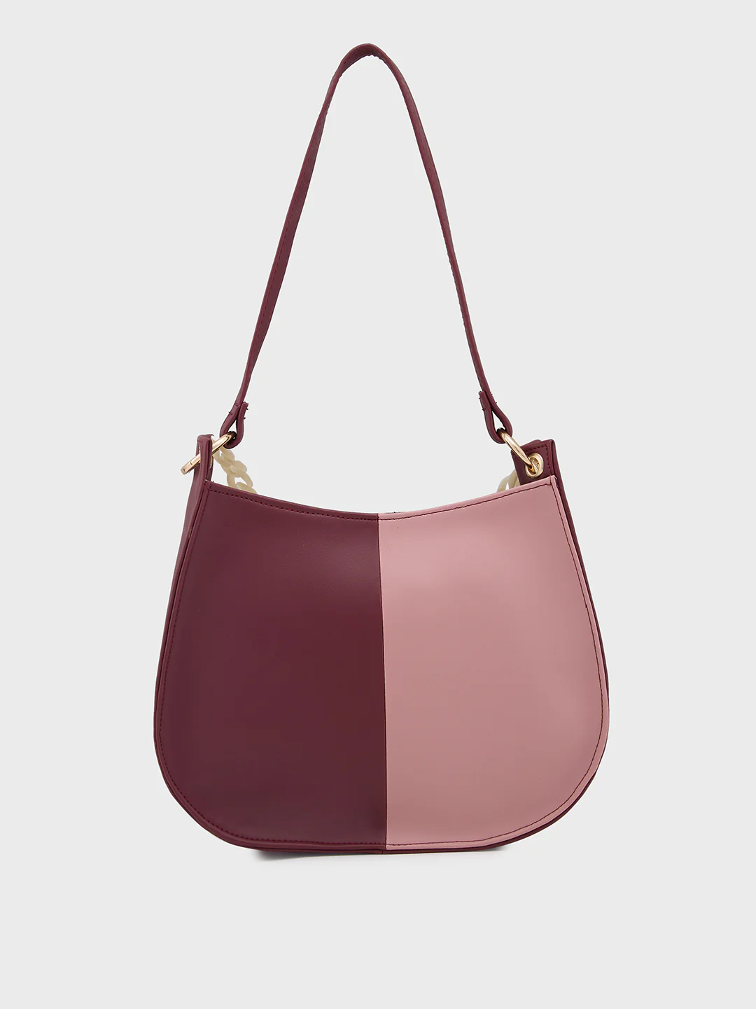 Caprese Perline Small Burgundy Hobo Bag - Image 4