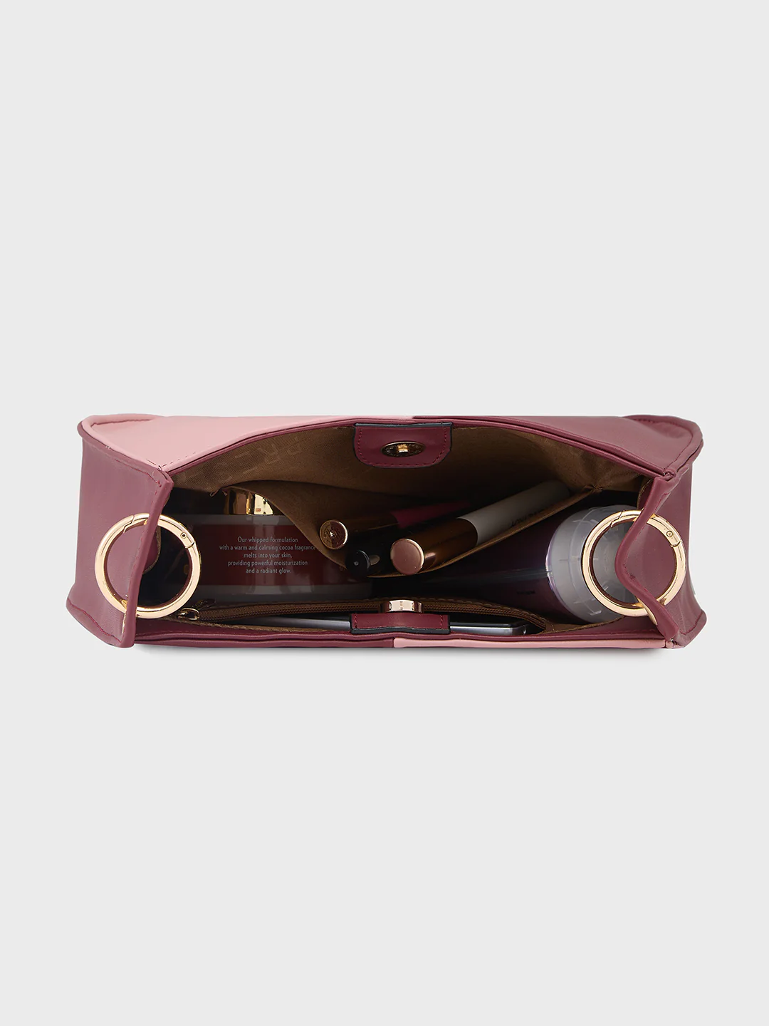Caprese Perline Small Burgundy Hobo Bag - Image 9