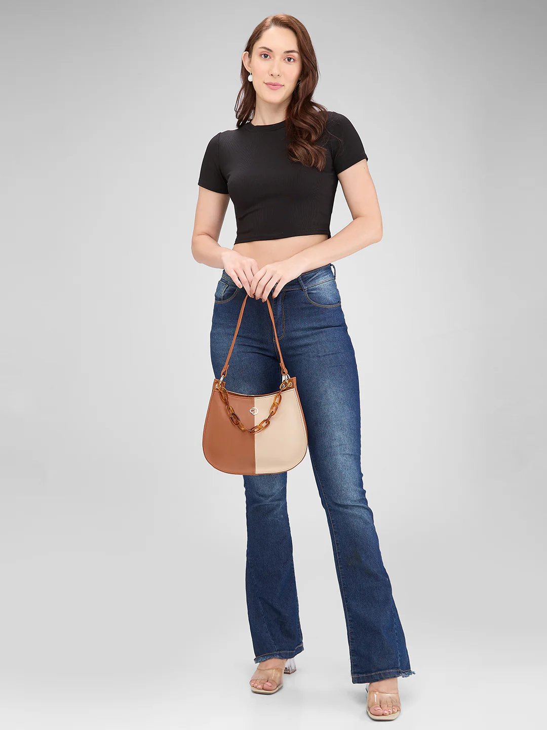 Caprese Perline Small Tan Hobo Bag - Image 2