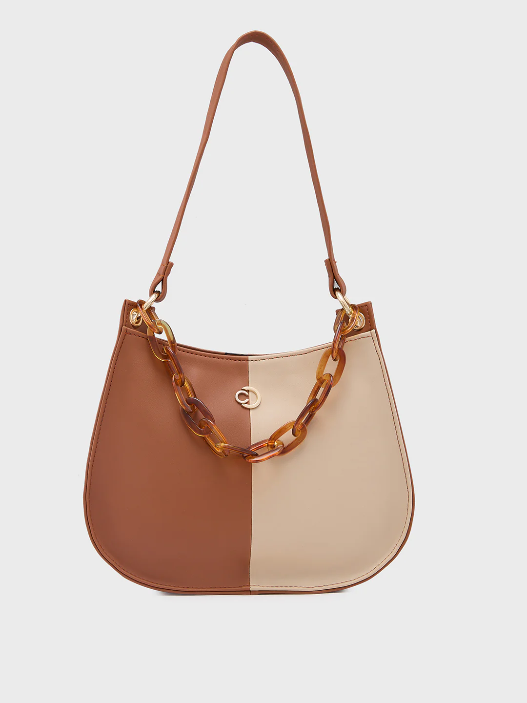 Caprese Perline Small Tan Hobo Bag - Image 3