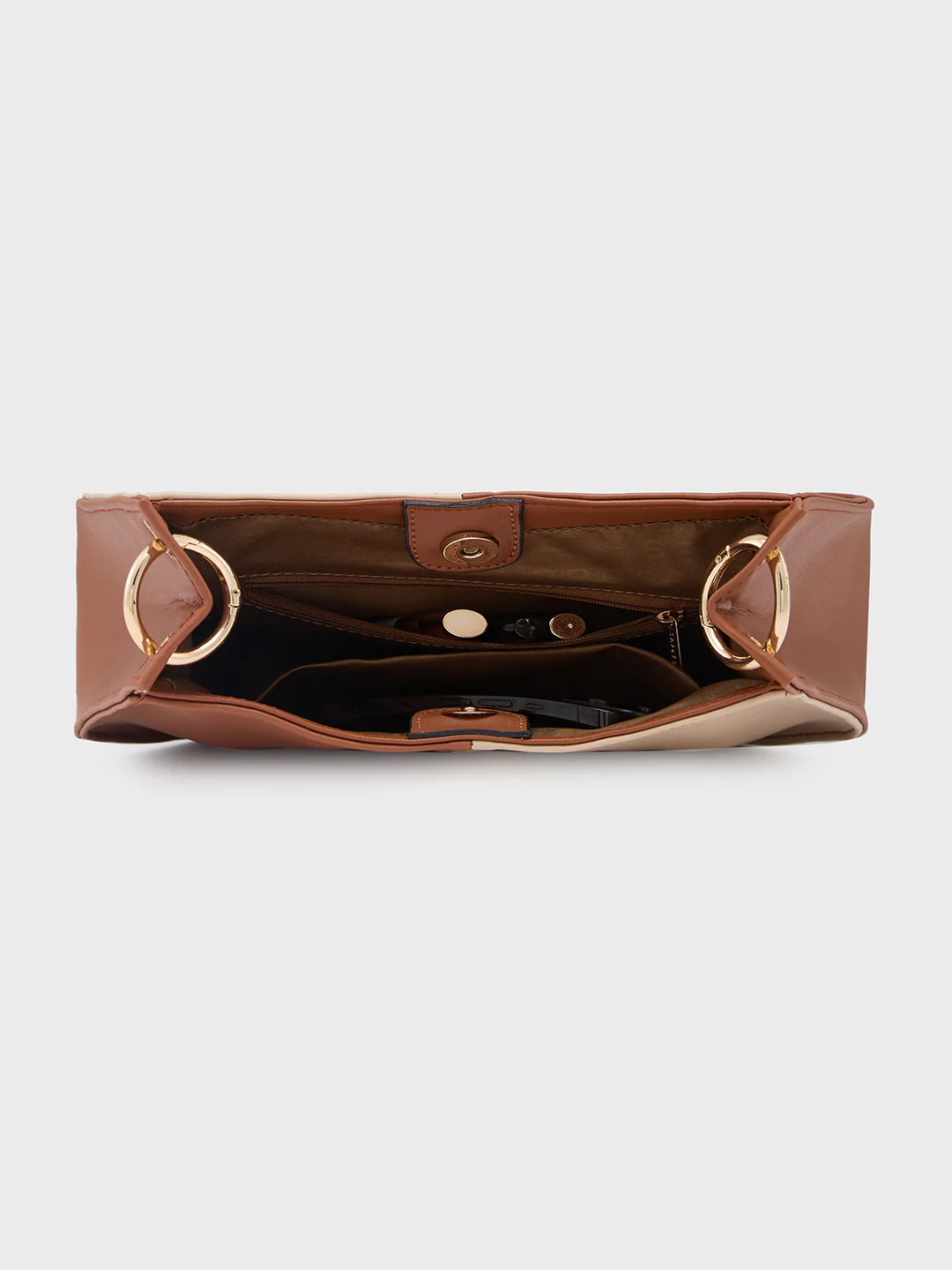 Caprese Perline Small Tan Hobo Bag - Image 9