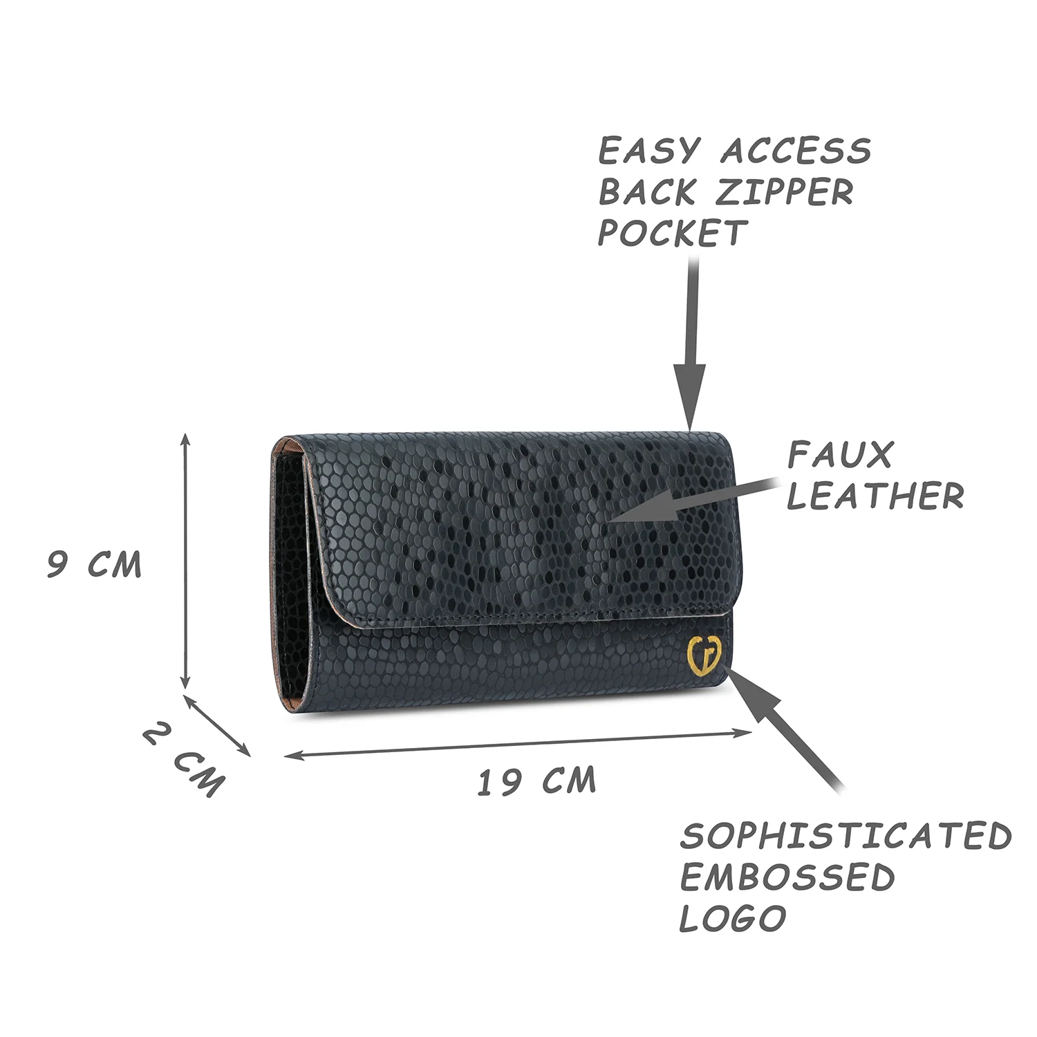 Caprese Pernille Medium Black Wallet - Image 9