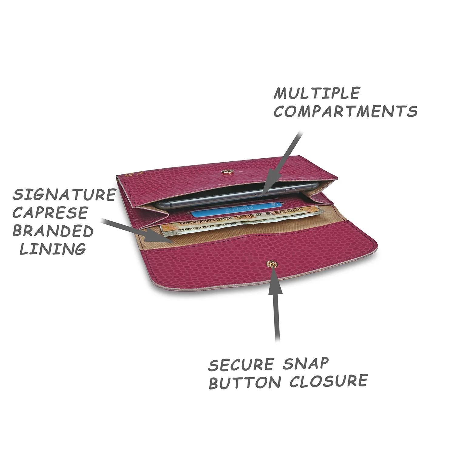 Caprese Pernille Medium Red Wallet - Image 10