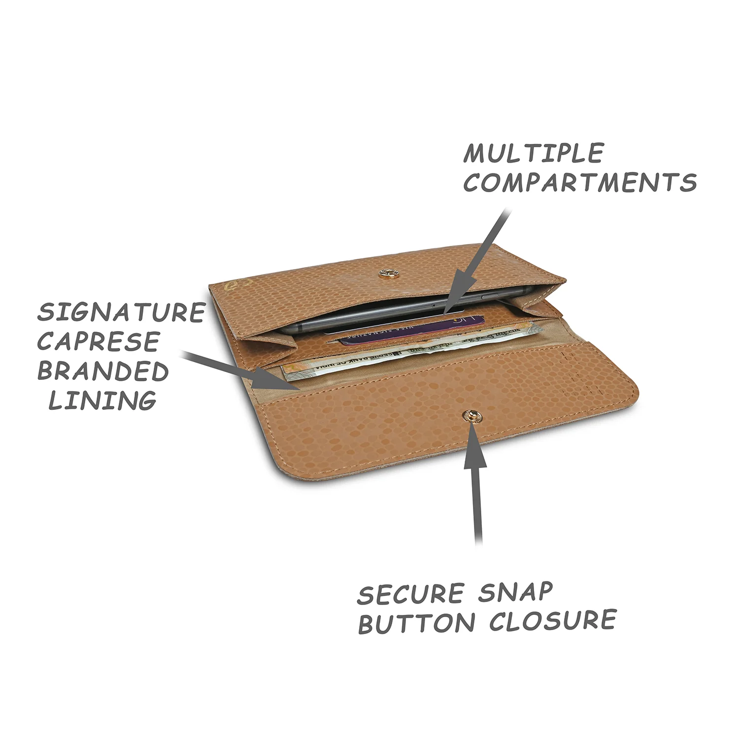 Caprese Pernille Medium Tan Wallet - Image 10