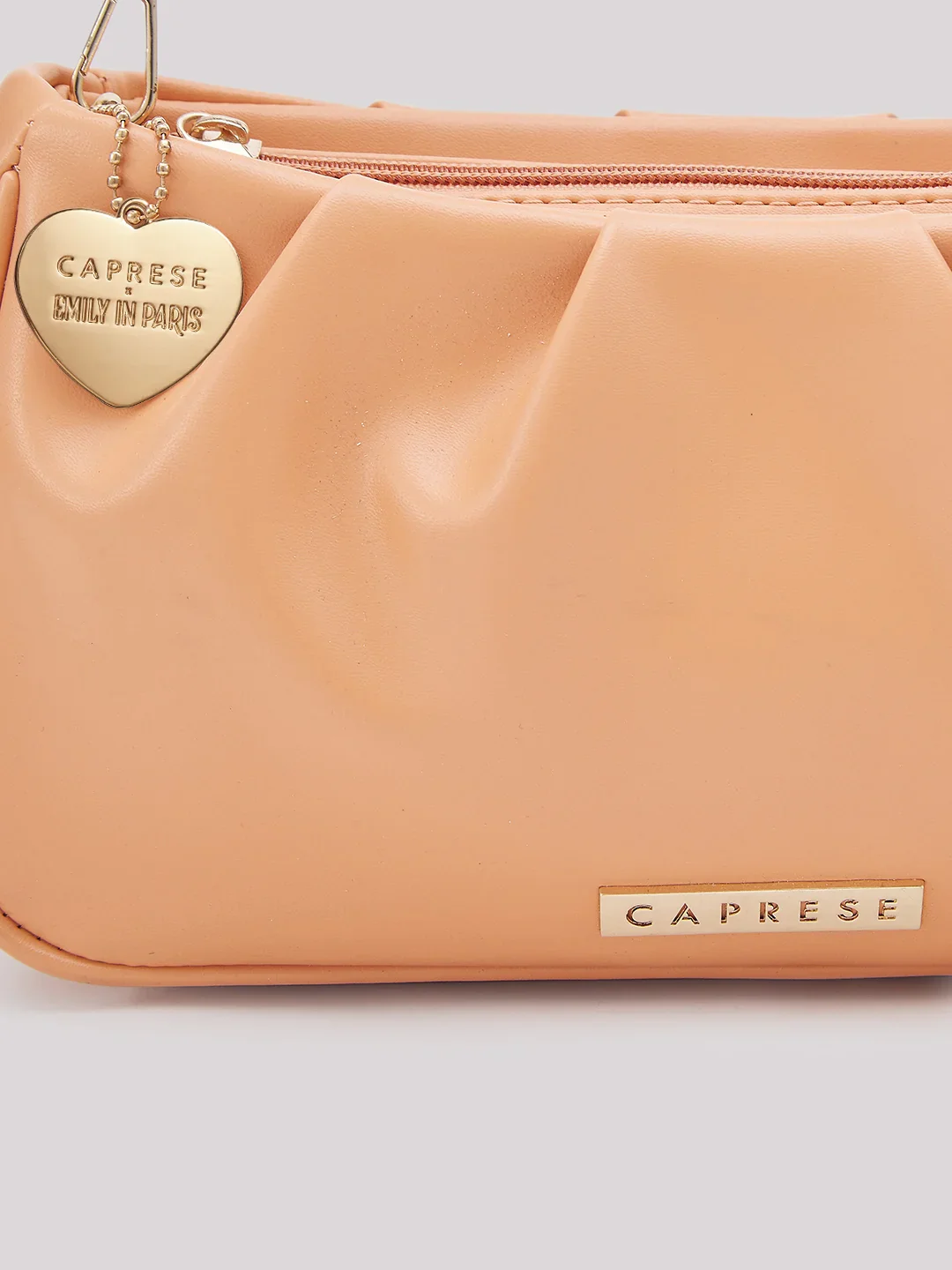 Caprese Pierre Medium Peach Sling Bag - Image 10