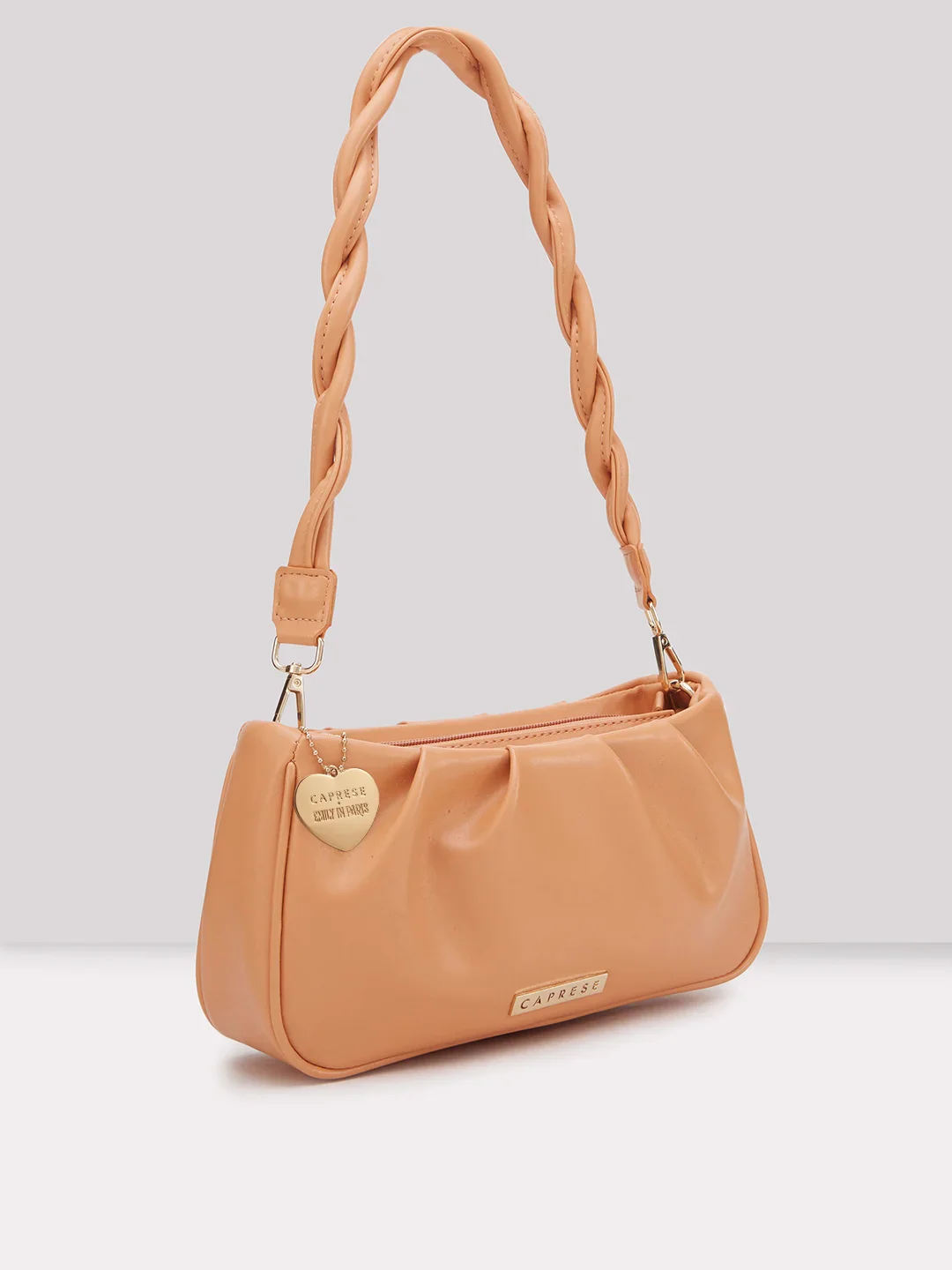 Caprese Pierre Medium Peach Sling Bag - Image 4