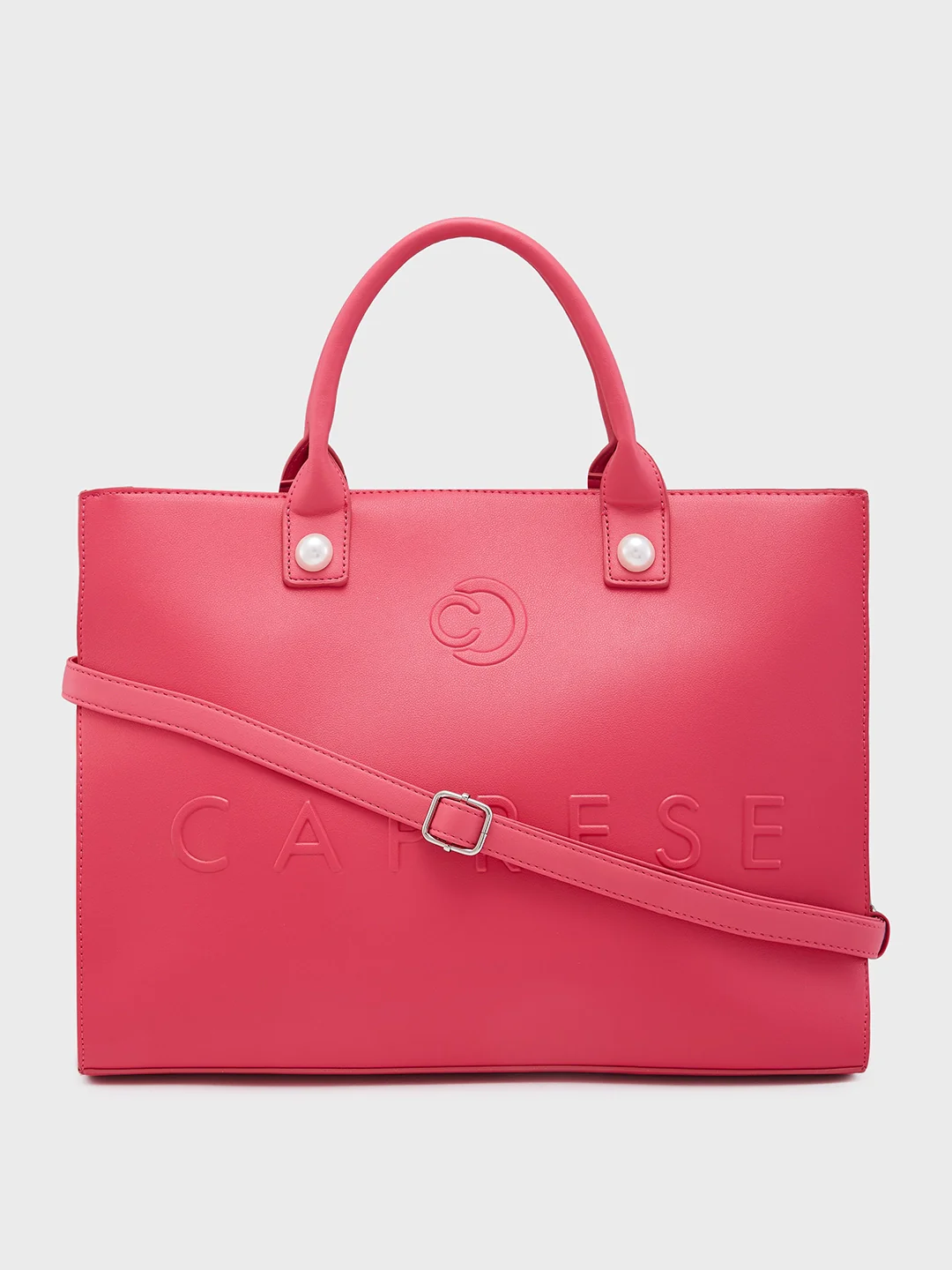 Caprese Pink Cloud Large Pink Tote Bag - Image 12