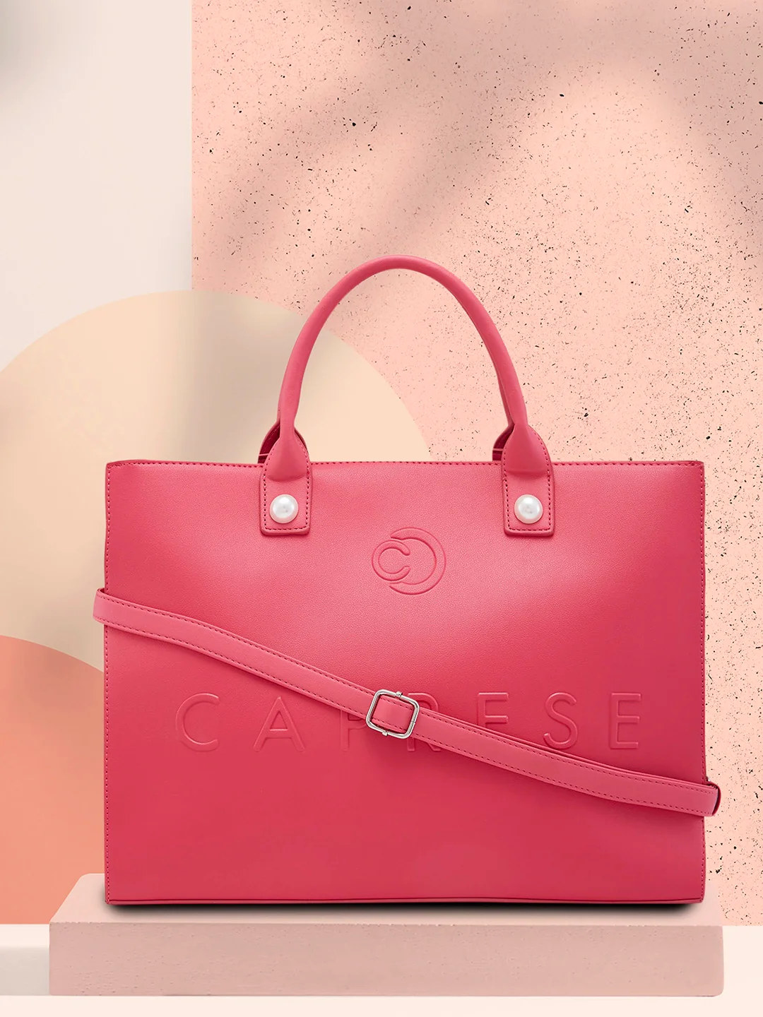 Caprese Pink Cloud Large Pink Tote Bag - Image 2