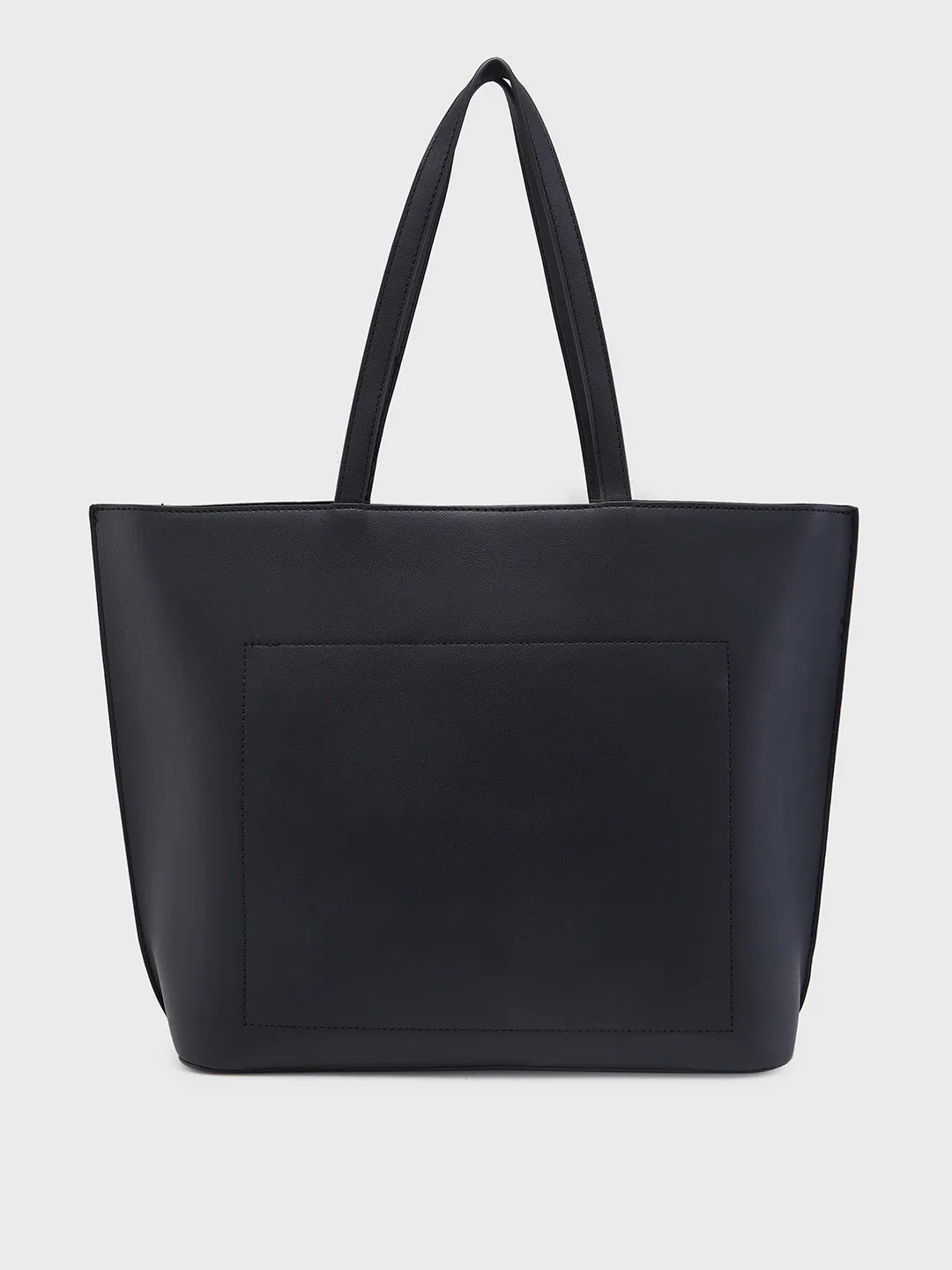 Caprese Pink Cloud Medium Black Tote Bag - Image 10