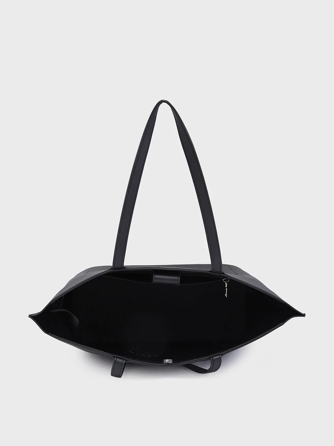 Caprese Pink Cloud Medium Black Tote Bag - Image 6