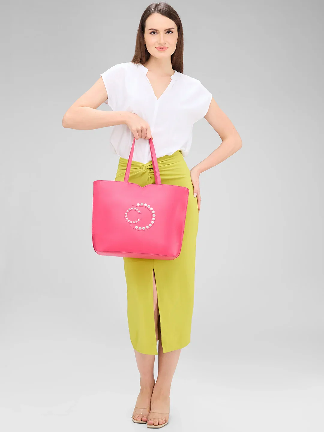 Caprese Pink Cloud Medium Pink Tote Bag - Image 3