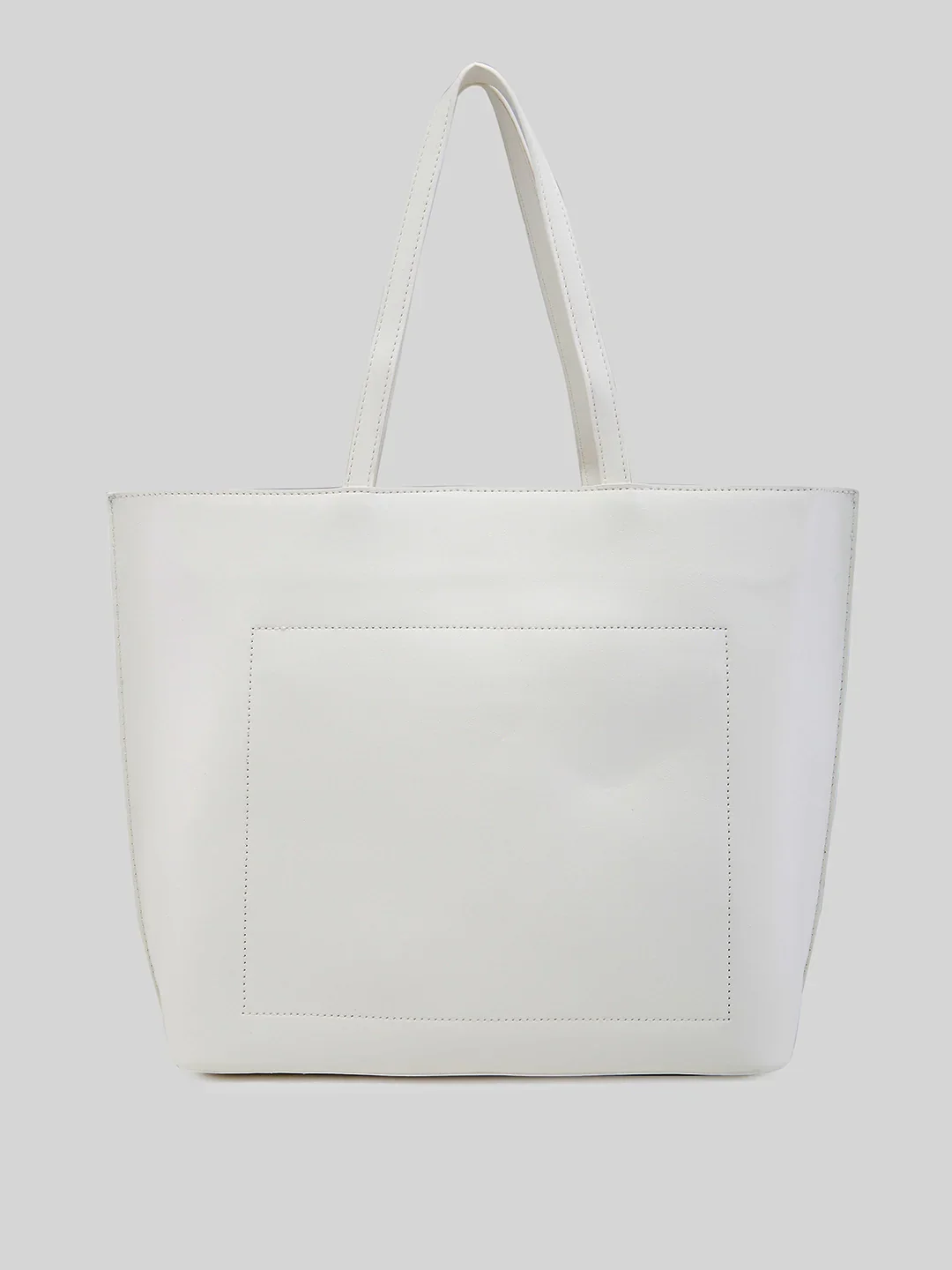 Caprese Pink Cloud Medium White Tote Bag - Image 4