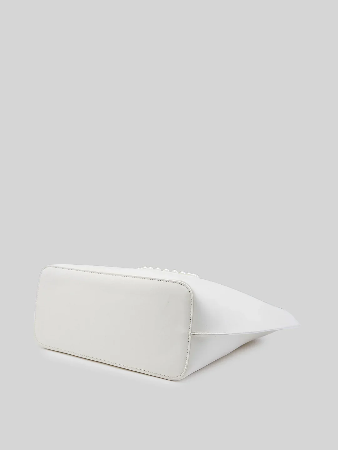 Caprese Pink Cloud Medium White Tote Bag - Image 6