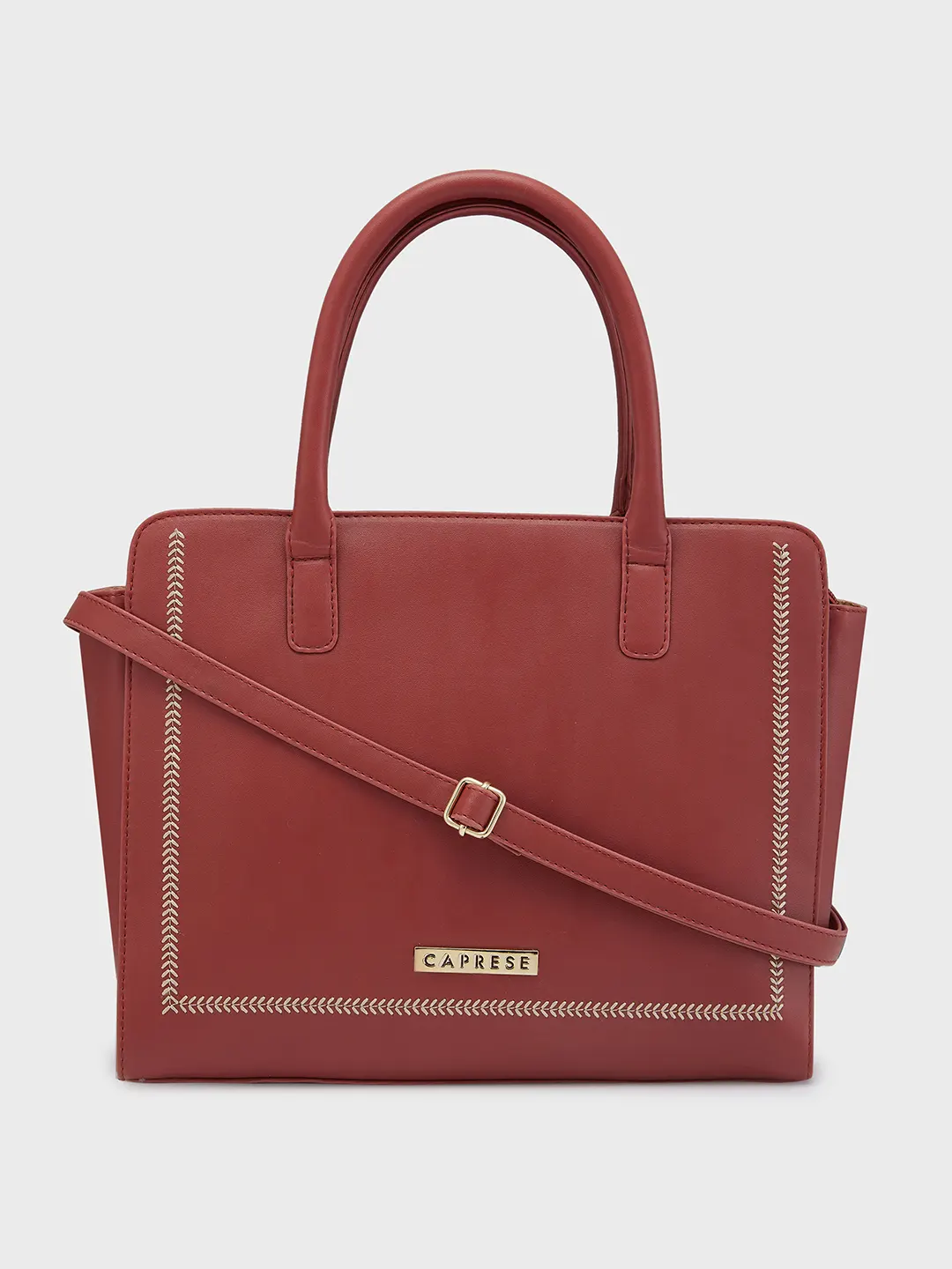 Caprese Poppy Medium Dark Red Satchel Bag