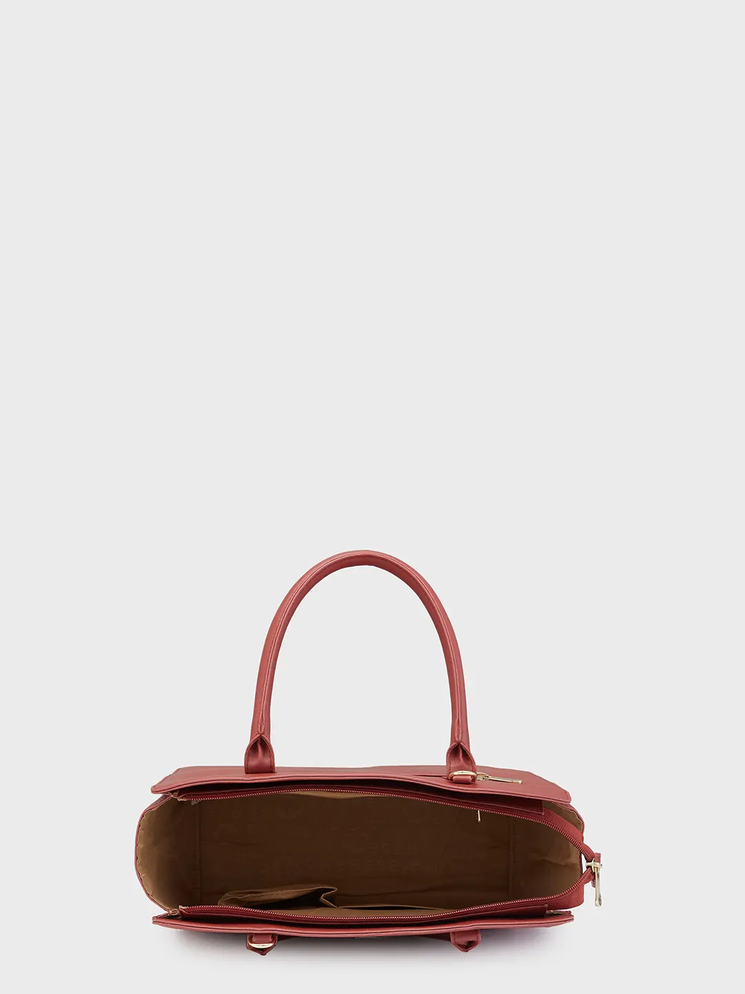 Caprese Poppy Medium Dark Red Satchel Bag - Image 11