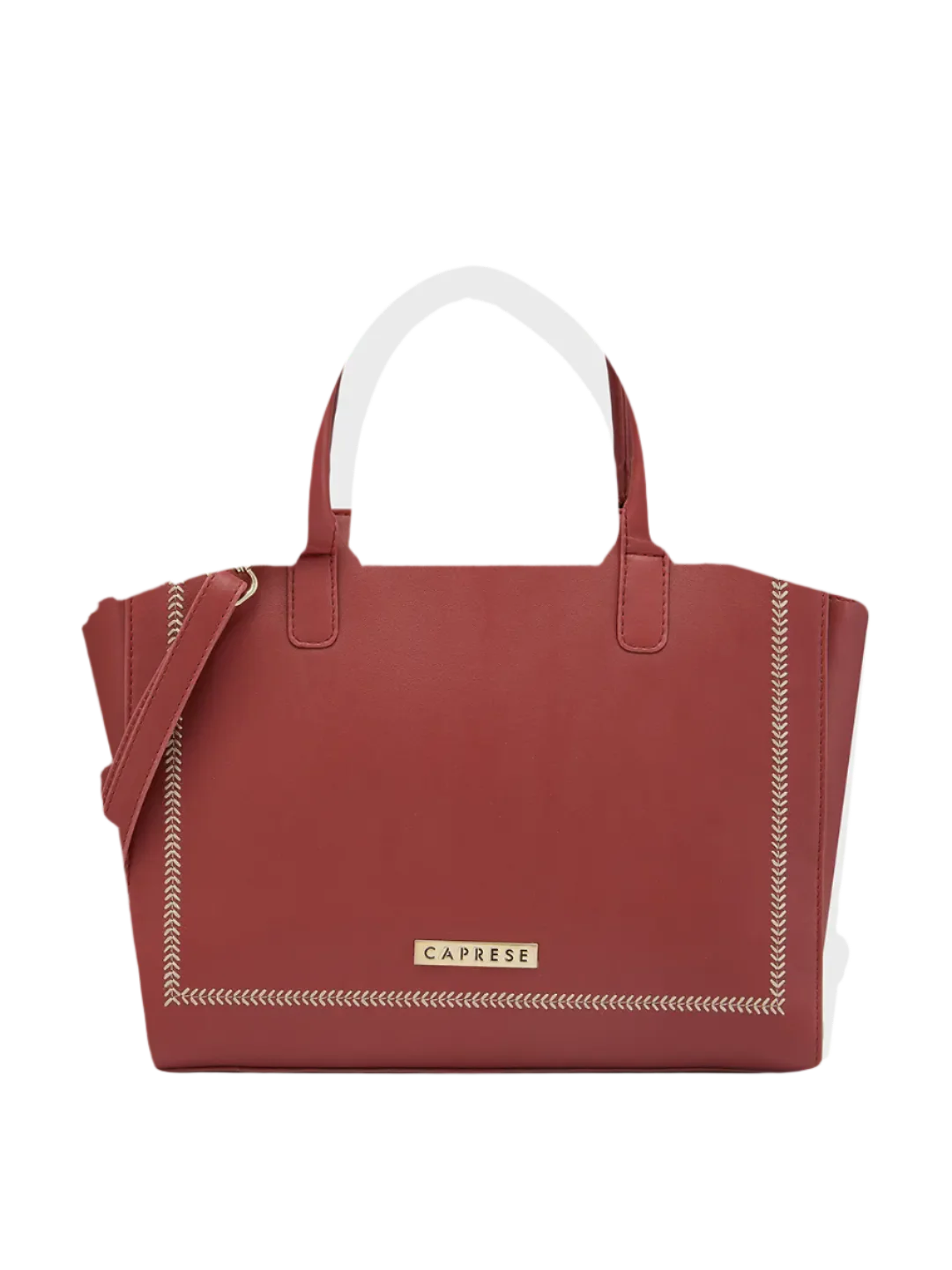 Caprese Poppy Medium Dark Red Satchel Bag - Image 13