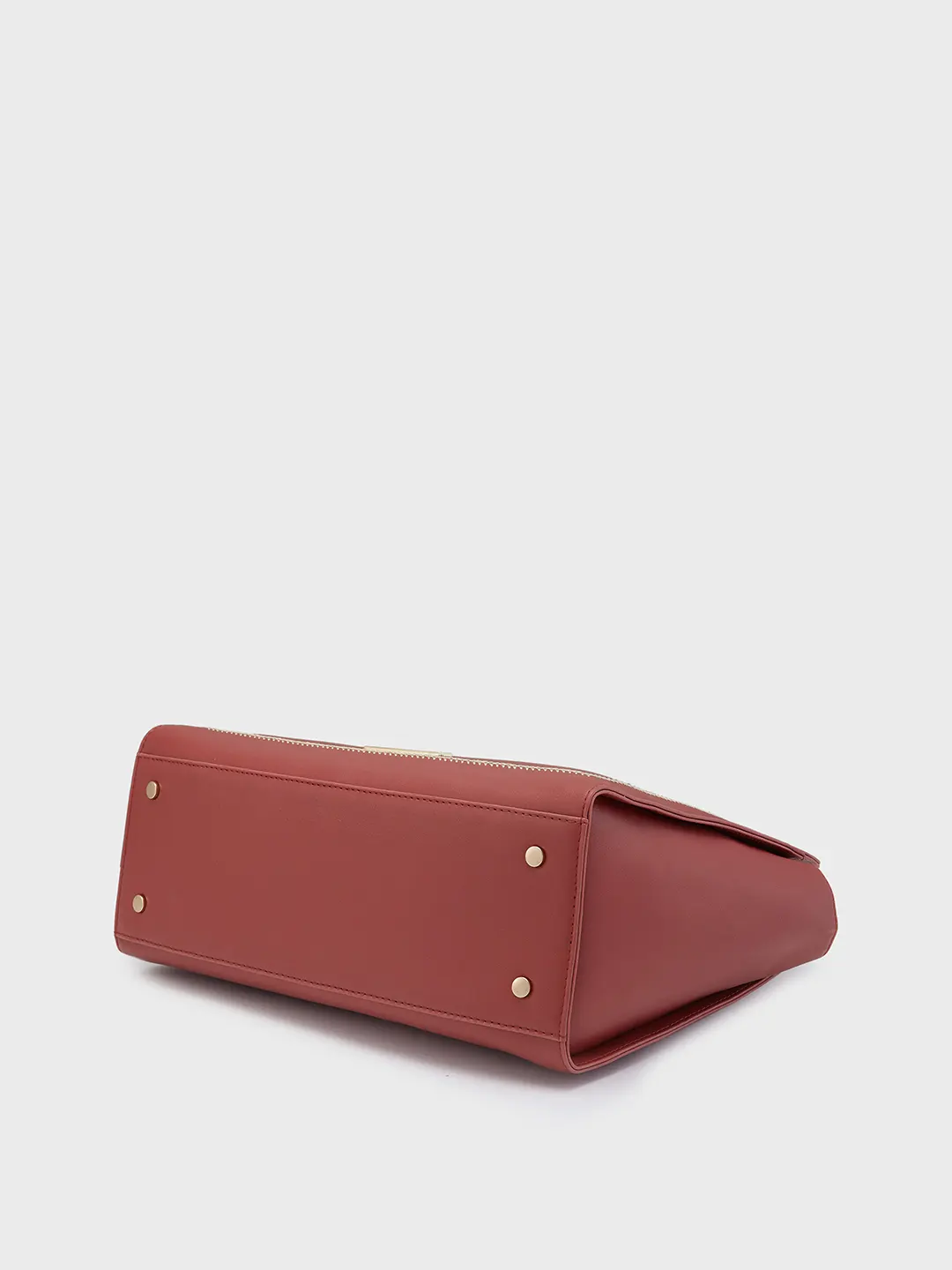 Caprese Poppy Medium Dark Red Satchel Bag - Image 7