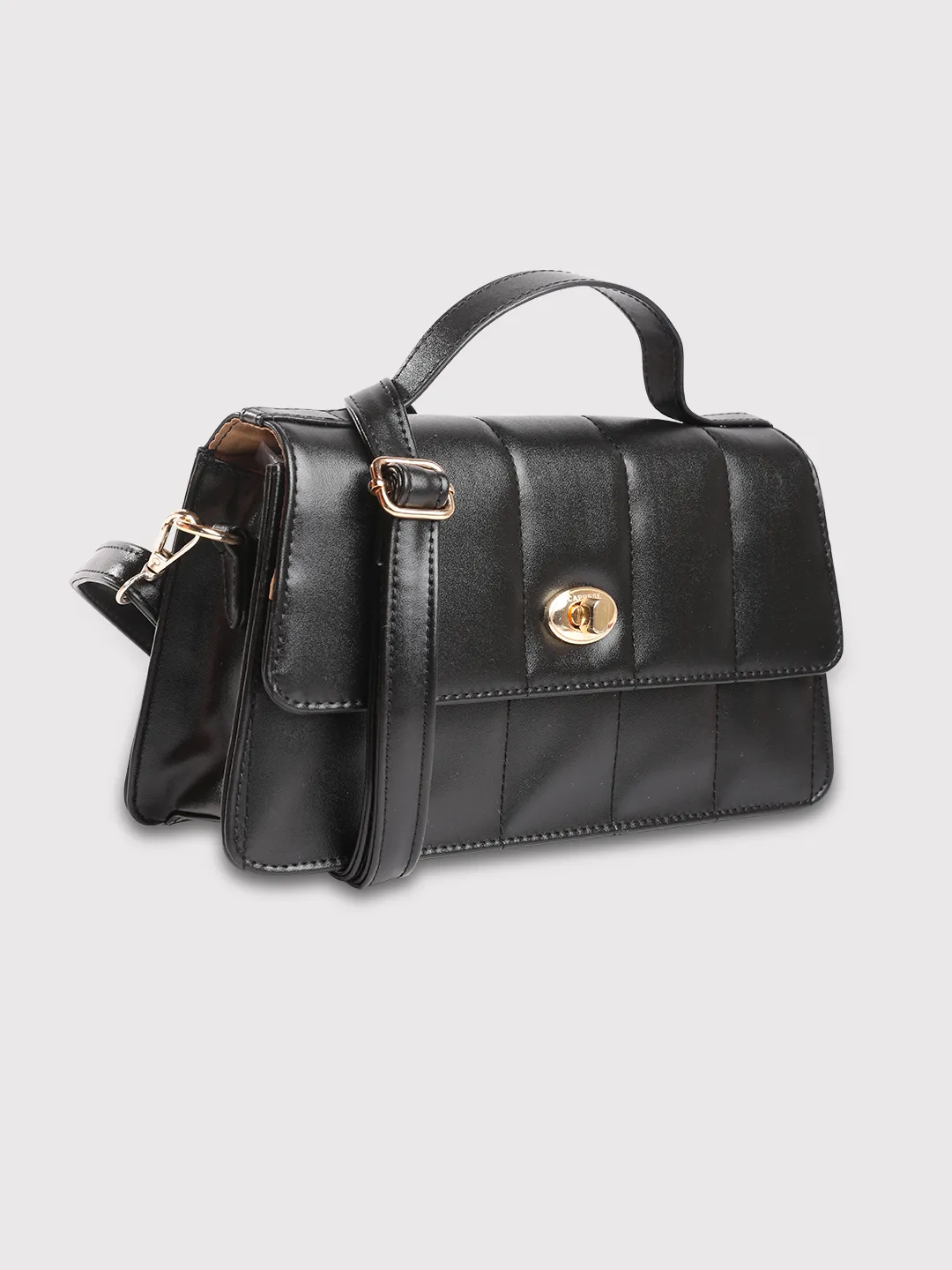 Caprese Poppy Medium Black Sling Bag - Image 3