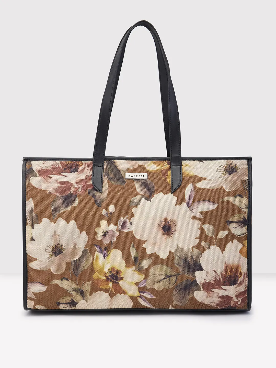 Caprese Poppy Medium Printed OliveTote Bag